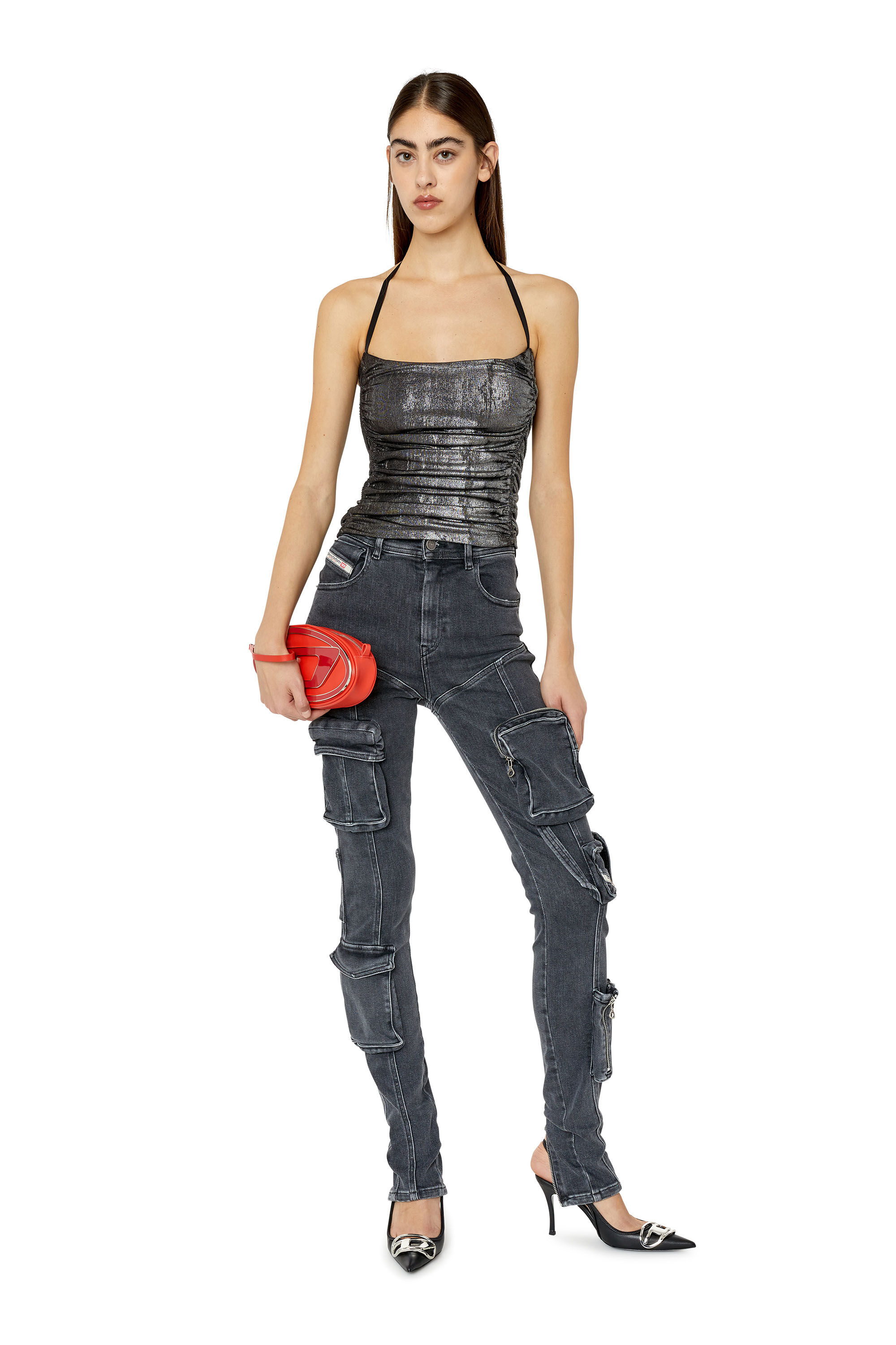 Diesel - 1984 Slandy-High 09F27 Super skinny Jeans, Black/Dark grey - Image 1