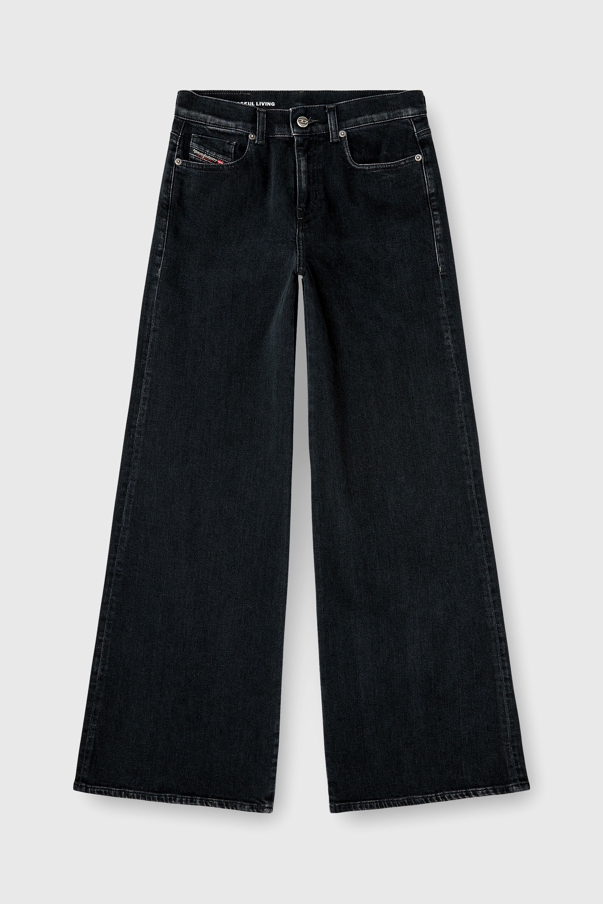 Women's Flare Jeans | Regular Waist 1978 D-Akemi | Black/Dark grey