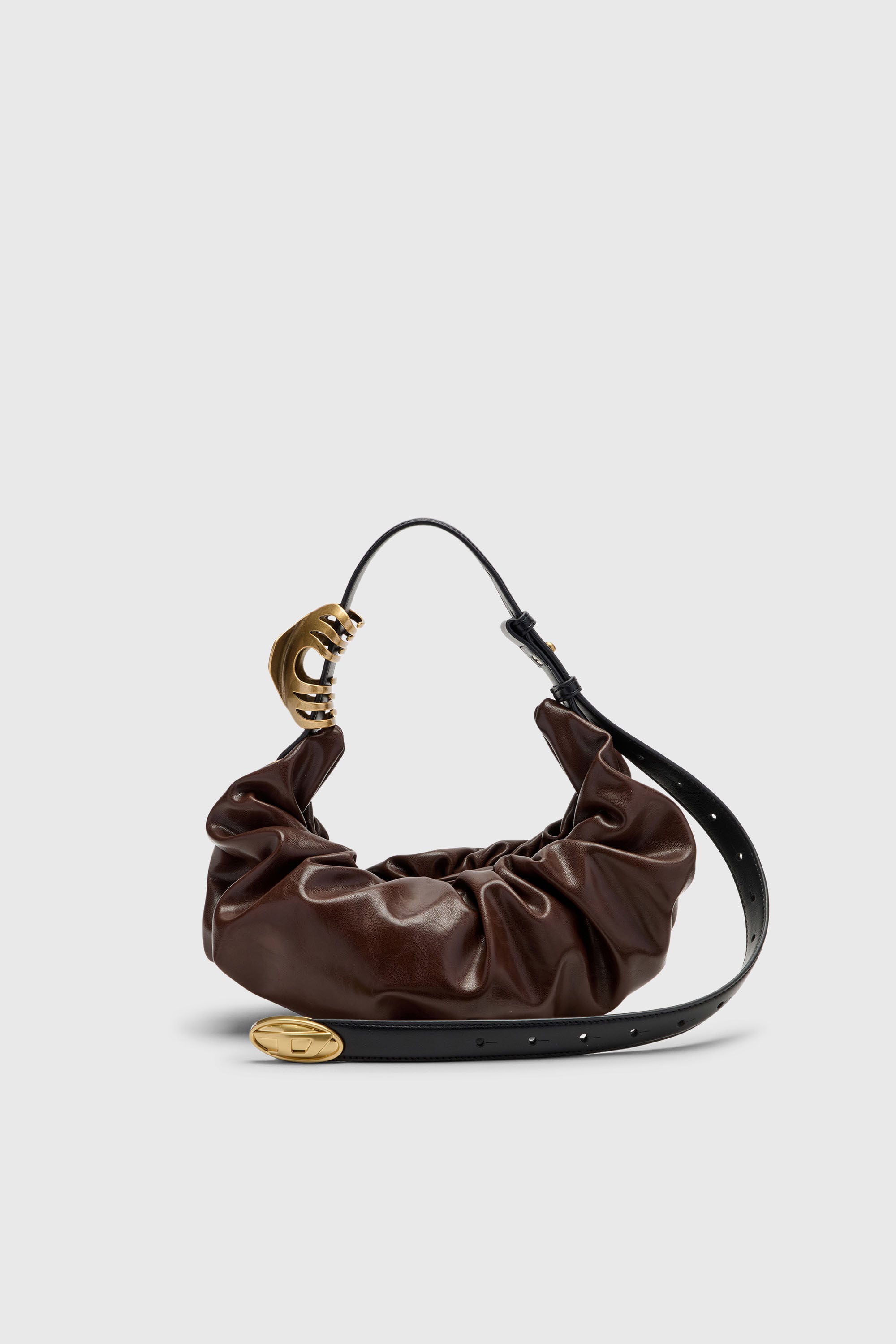 Women's Grab-D-Small scruched hobo bag | Brown | Diesel {{Country}}