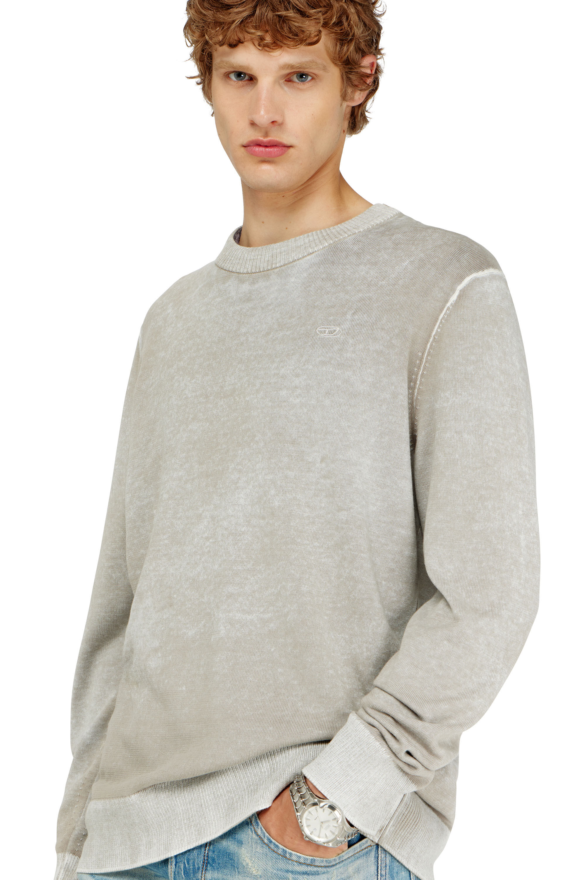 Diesel - K-LAURENT, Man's Jumper with faded reverse print in null - 5