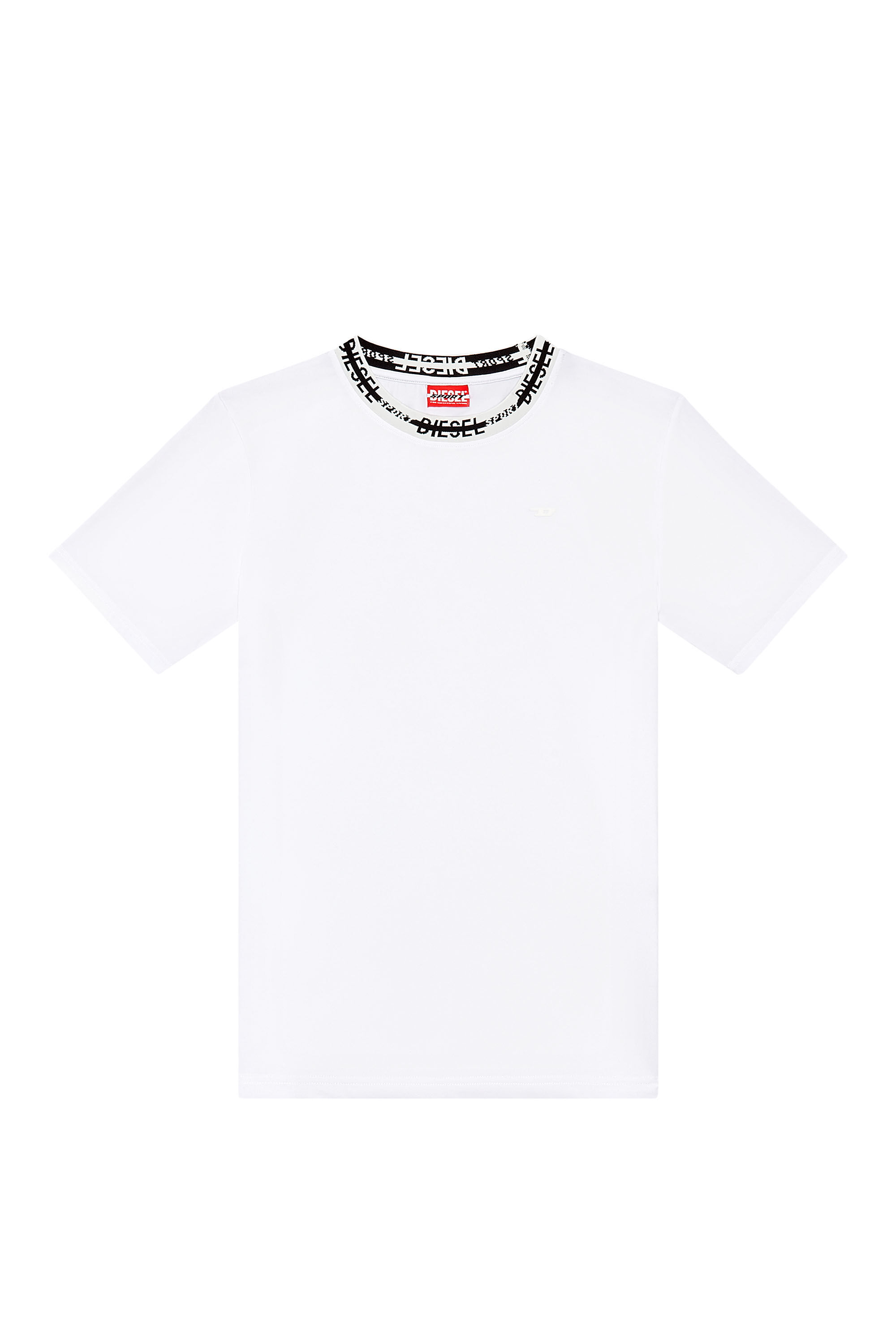 Women s T shirt with knitted logo neck AWTEE PIPER A WT38 Diesel