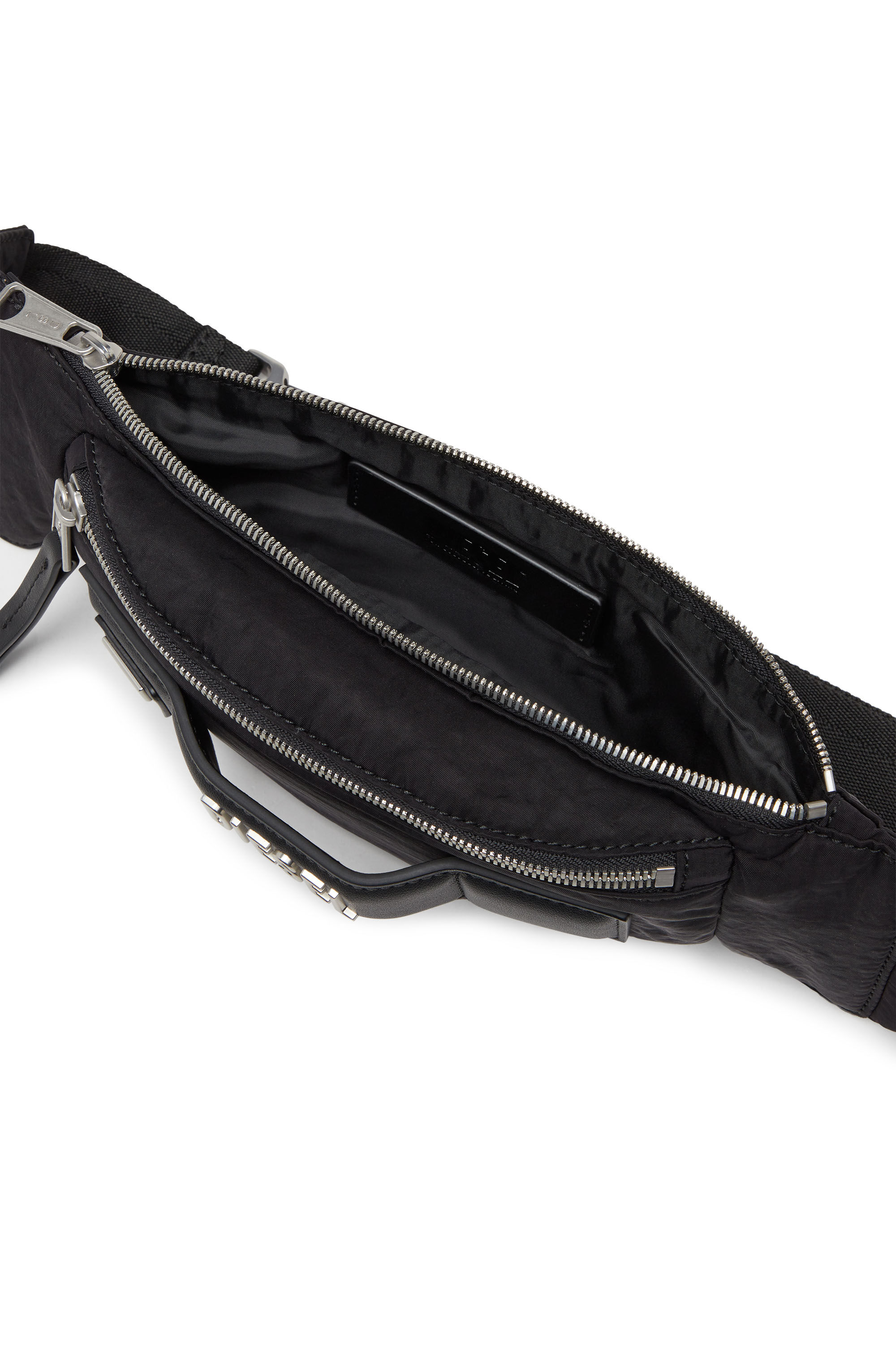 Women's Rave leather Beltes bag with metal D | Black | Diesel