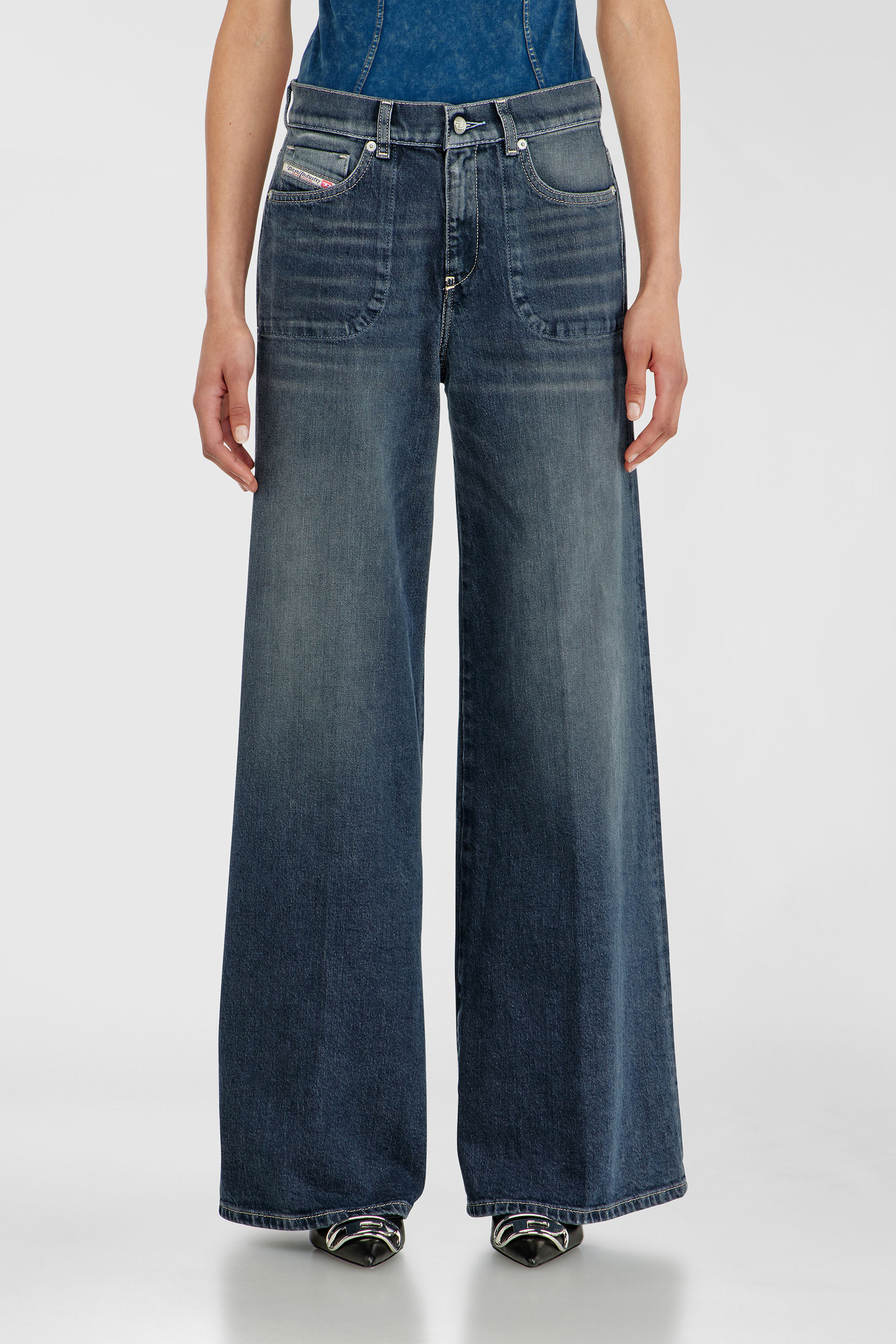 Women's Flare Jeans | Regular Waist 1978 D-Akemi | Dark Blue