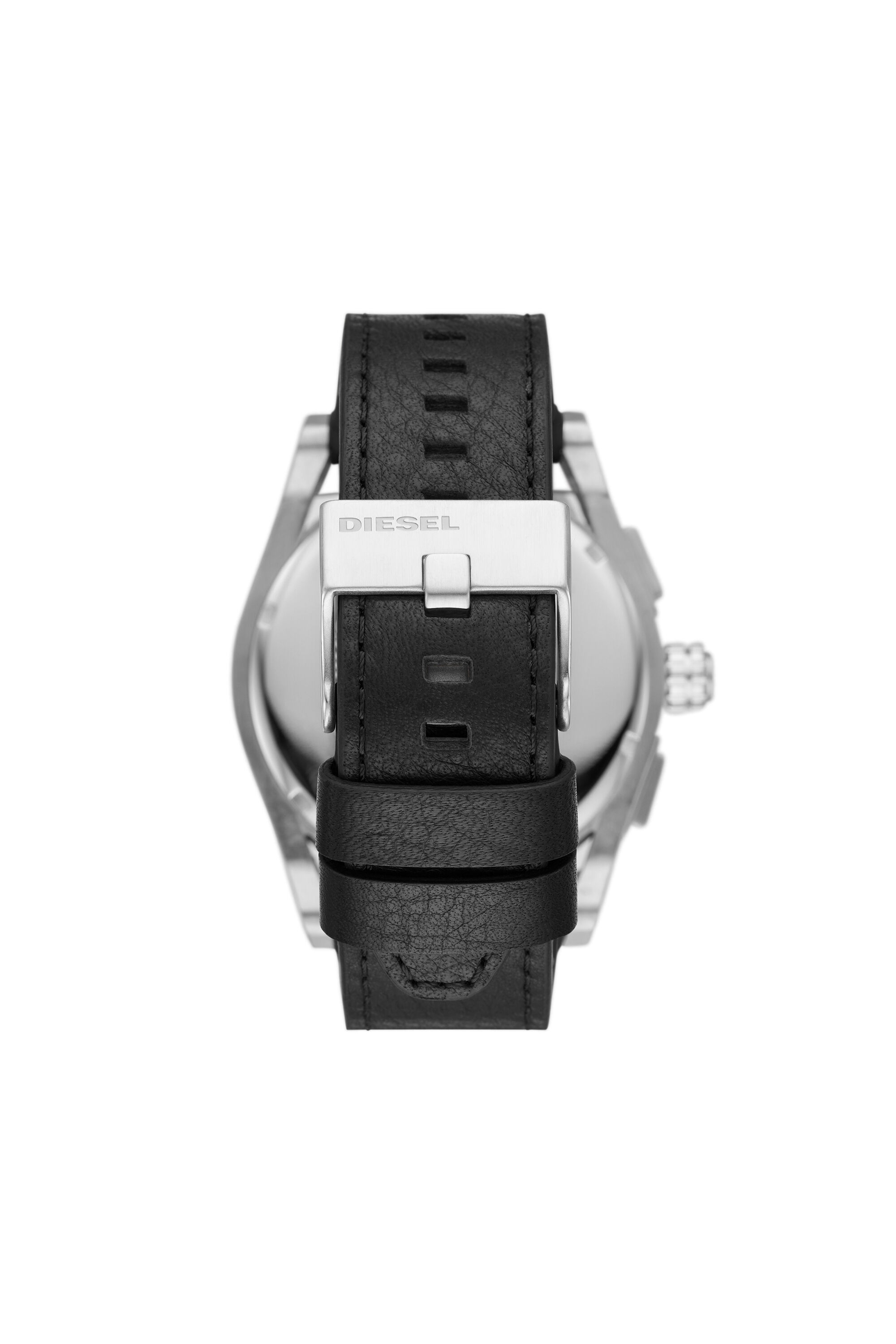 DZ4543 Man: Timeframe chronograph black leather watch | Diesel