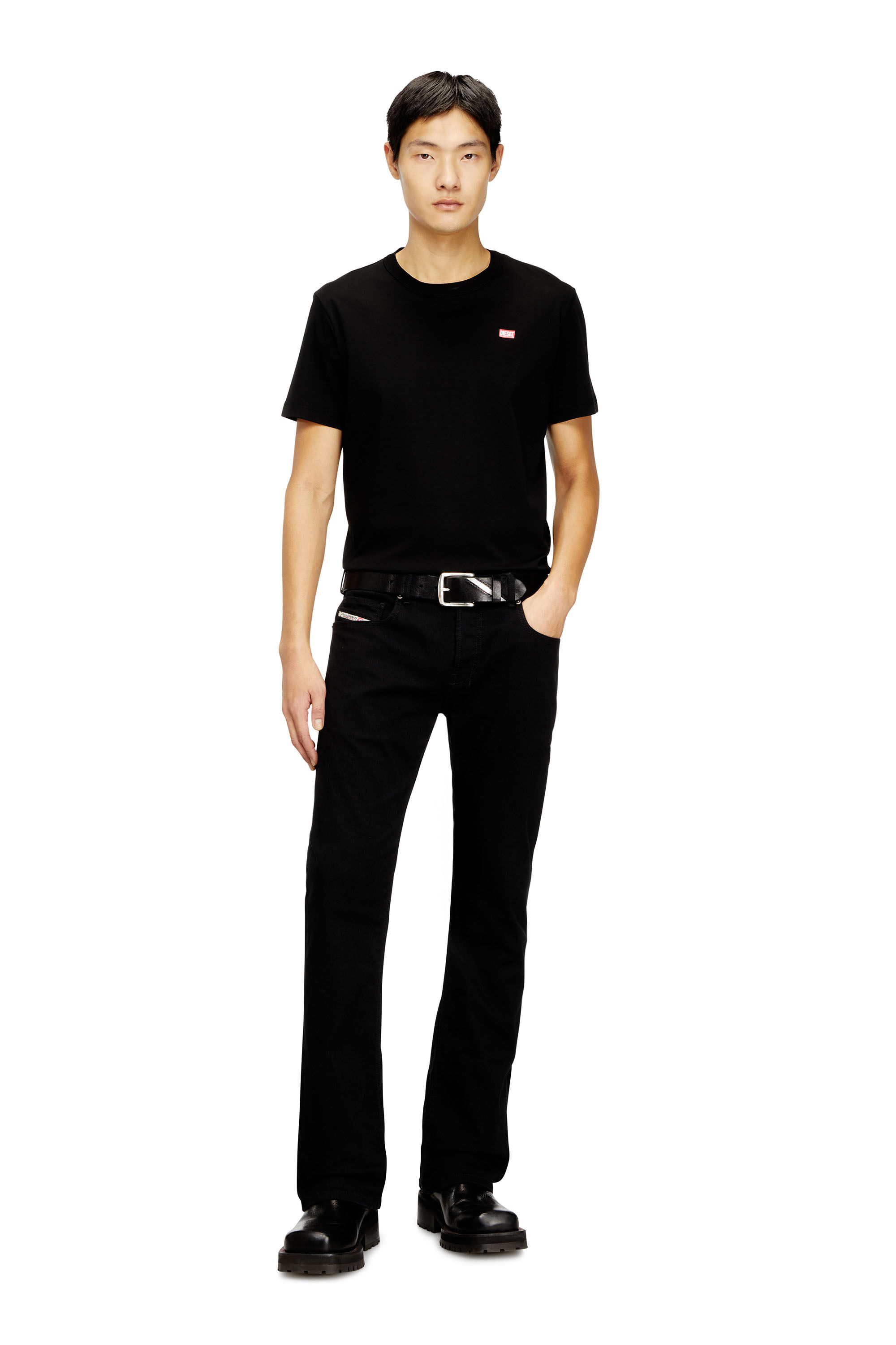 Men's T-shirt in mercerised cotton | Black | Diesel