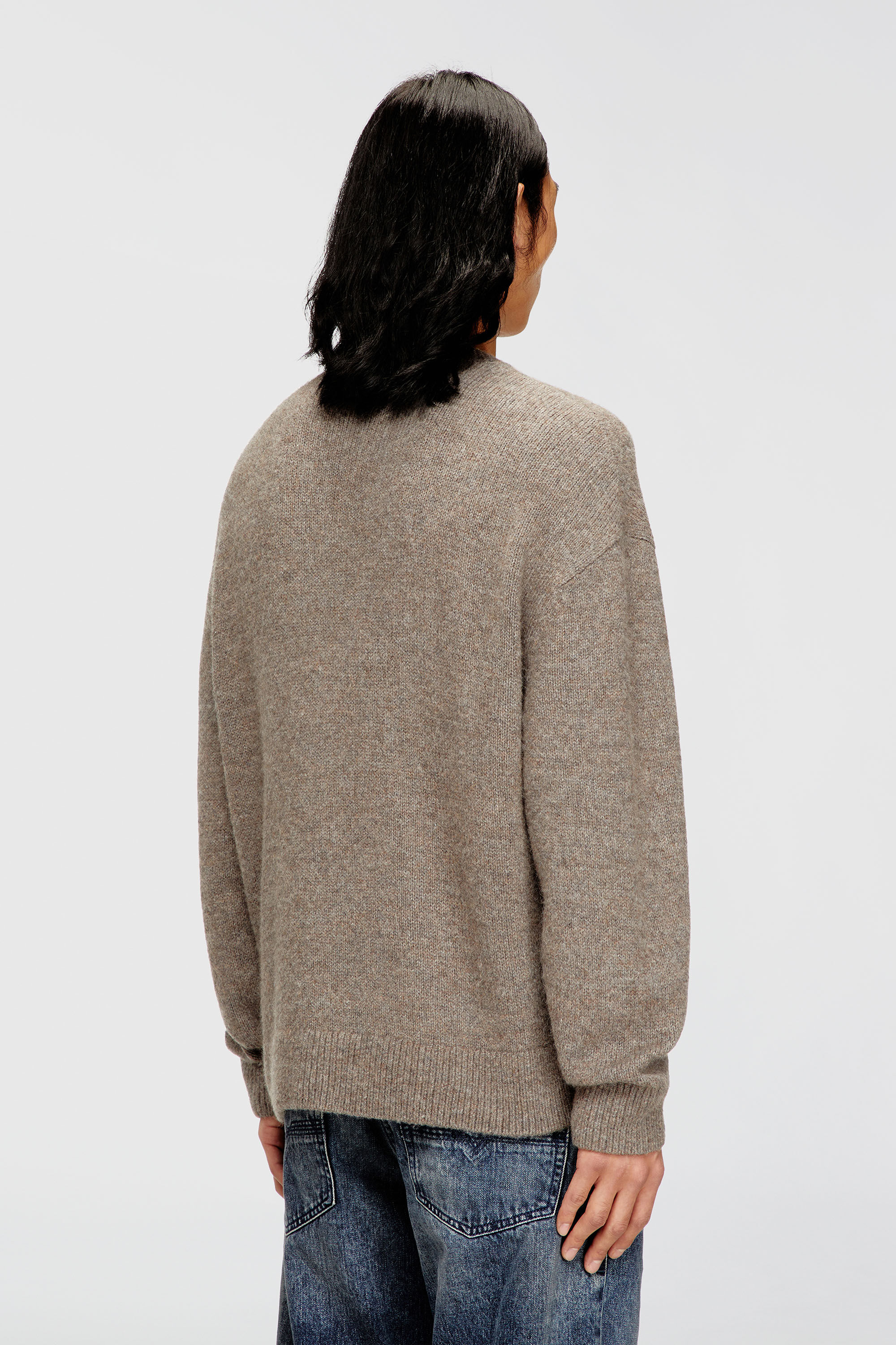 Diesel - K-AREESO, Man's Jumper in wool and alpaca blend in Beige - 4