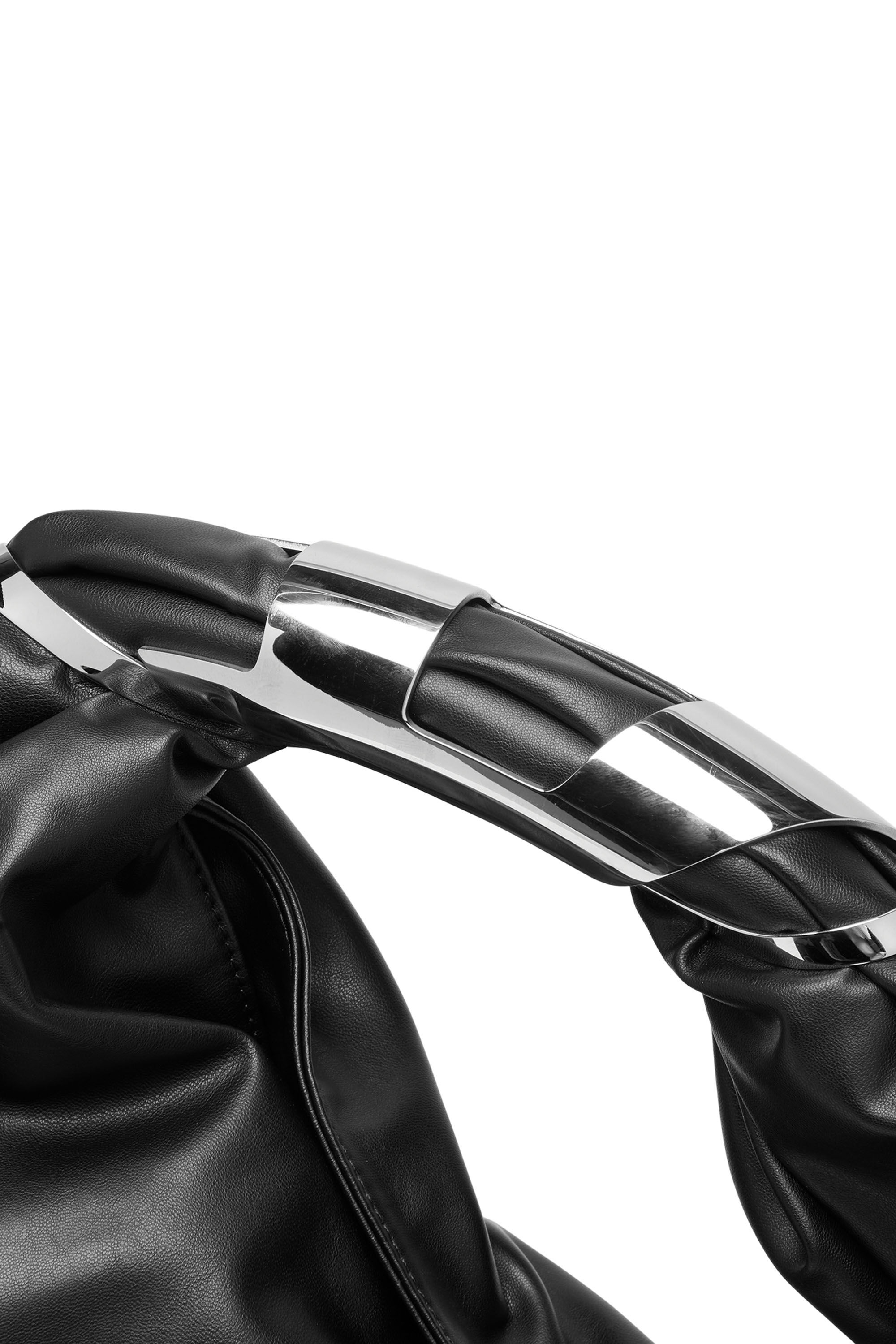 Women's Grab-D S-Hobo bag with Oval D handle | Black | Diesel