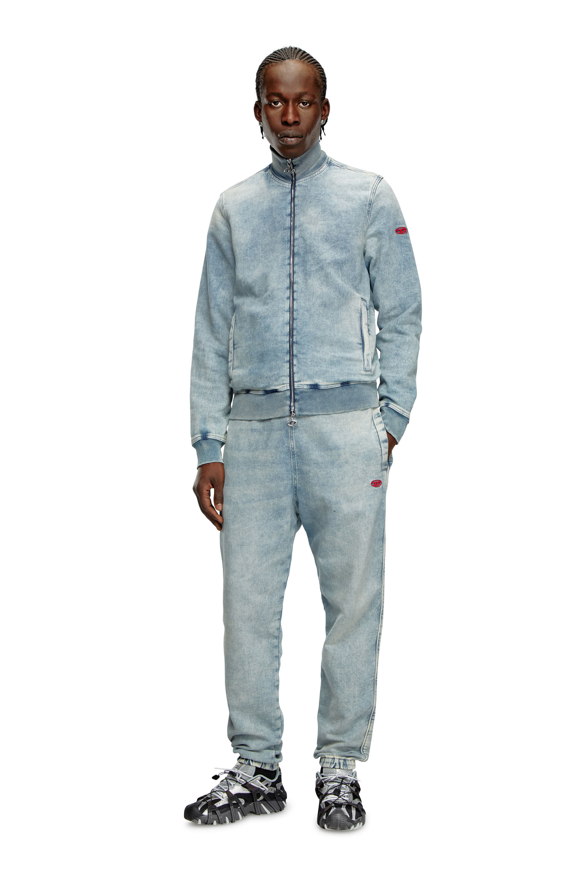 Women's Zip-up sweater in Track Denim | Blue | Diesel