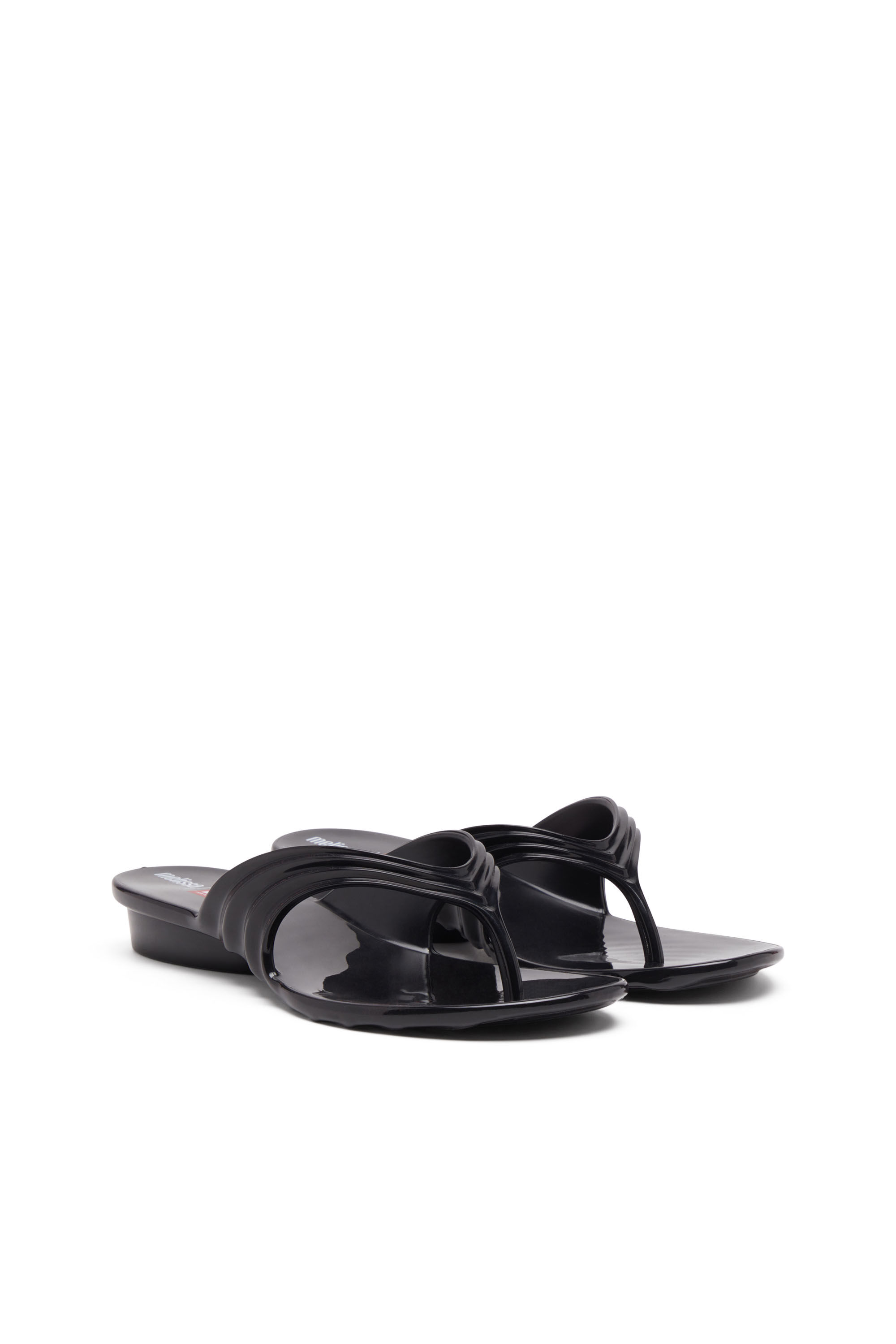 Women's Sculptural flip-flops in Melflex® | Black | Diesel {{Country}}