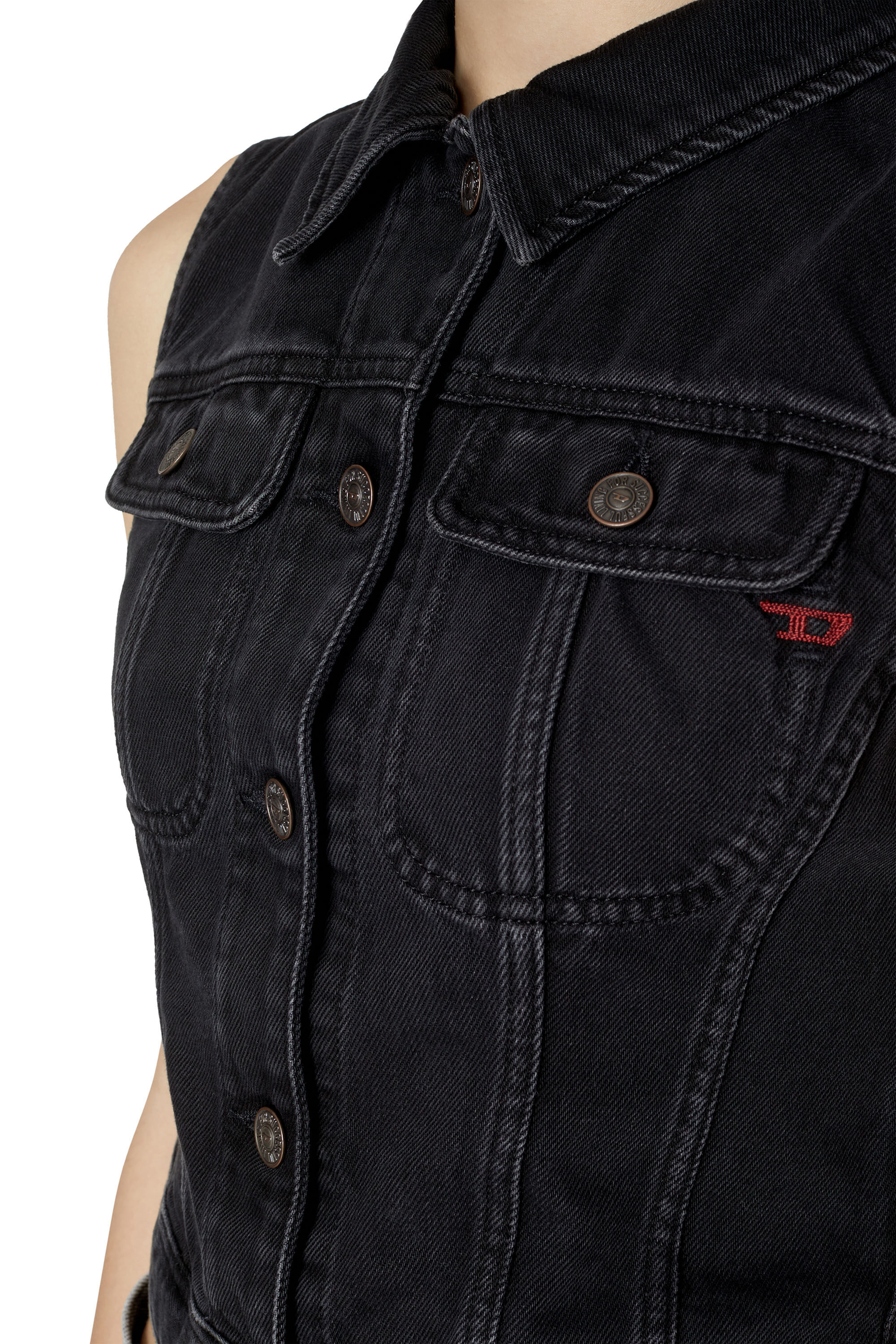 DE-SLIMMY-SM Woman: Slim-fit sleeveless denim vest | Diesel
