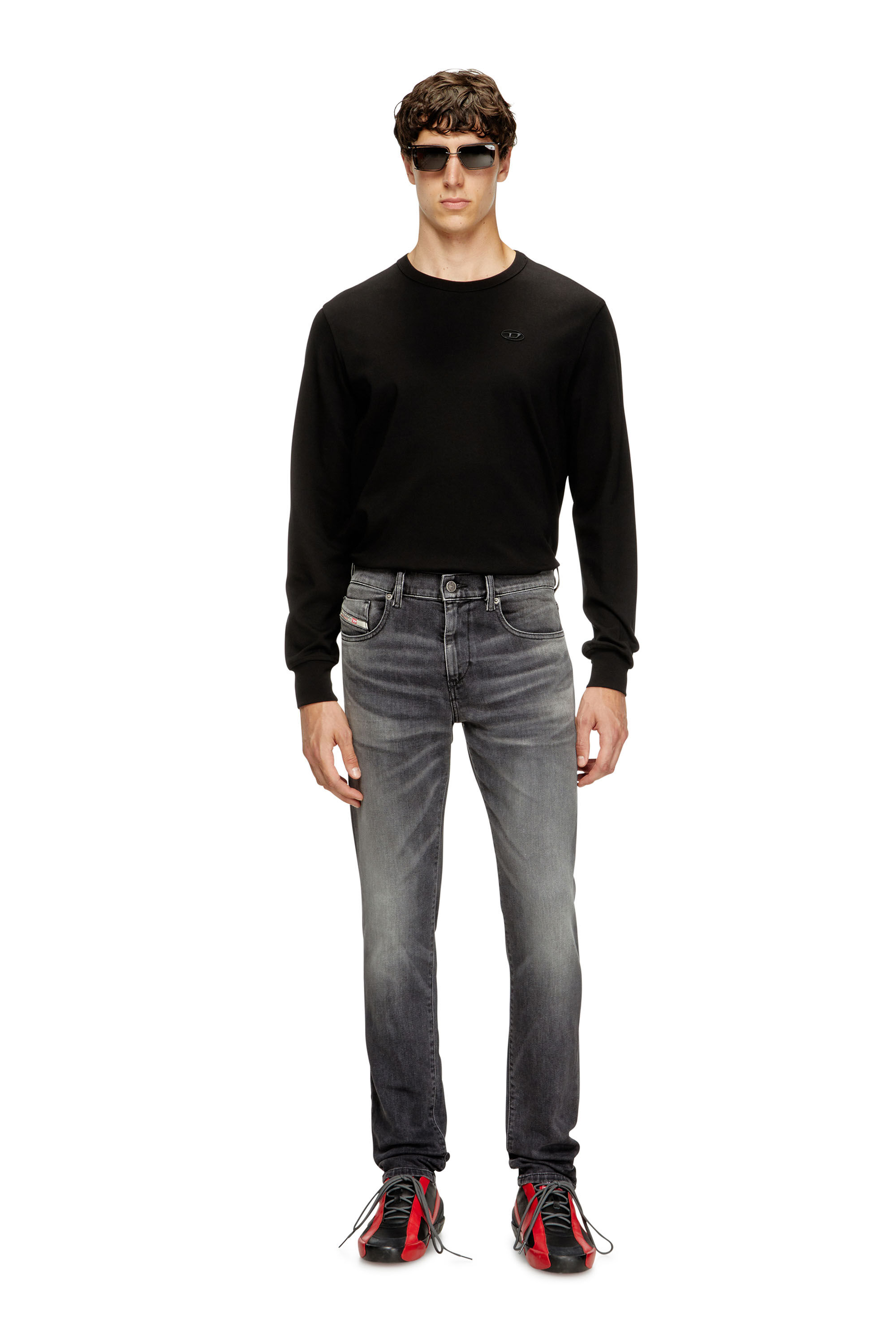 ★DIESEL★ 2017 Slender Denim Pants Black Dark Grey A0530206 Men's Slim Jeans | Black/Dark grey | Diesel 2019 D-Strukt