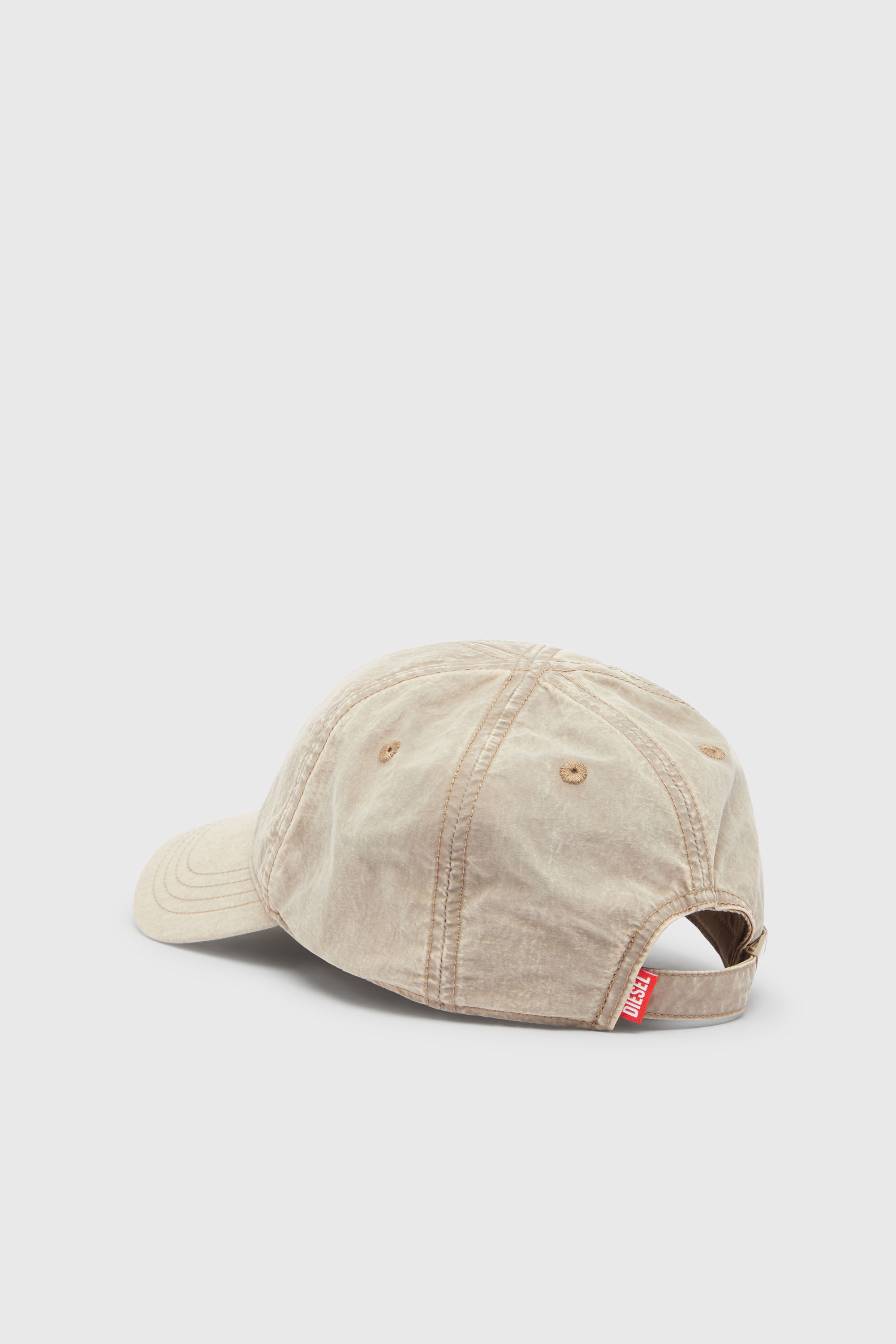 Diesel - C-NYLOFF, Man's Baseball cap with embroidered Oval D in Beige - 2