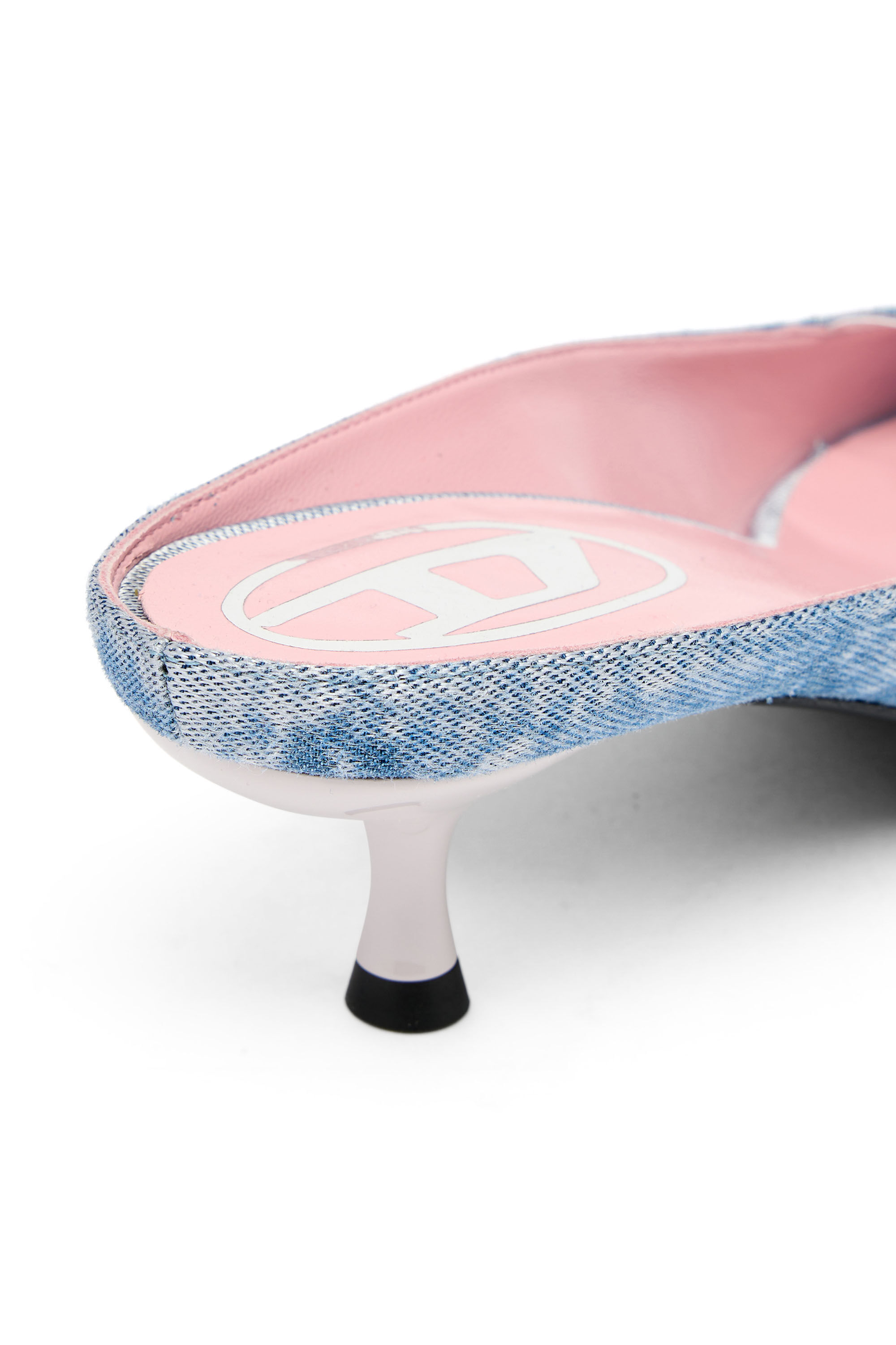 Diesel - D-DIAM'S-SA-40, Woman's D-Diam's-Low denim mule with floating Oval D in Blue - 6