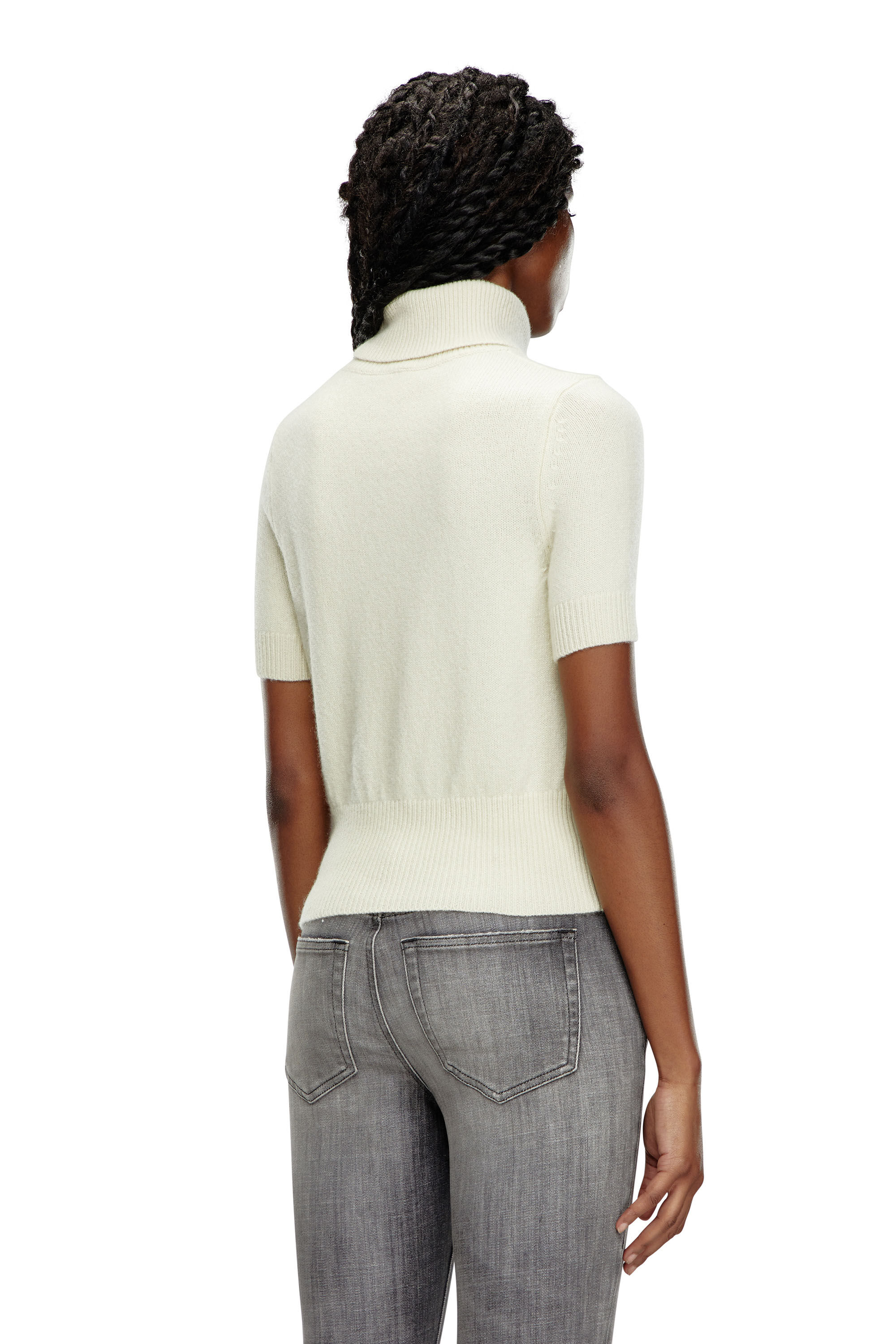 M-ARGARET Woman: Short-sleeve jumper with cut-out logo | Diesel