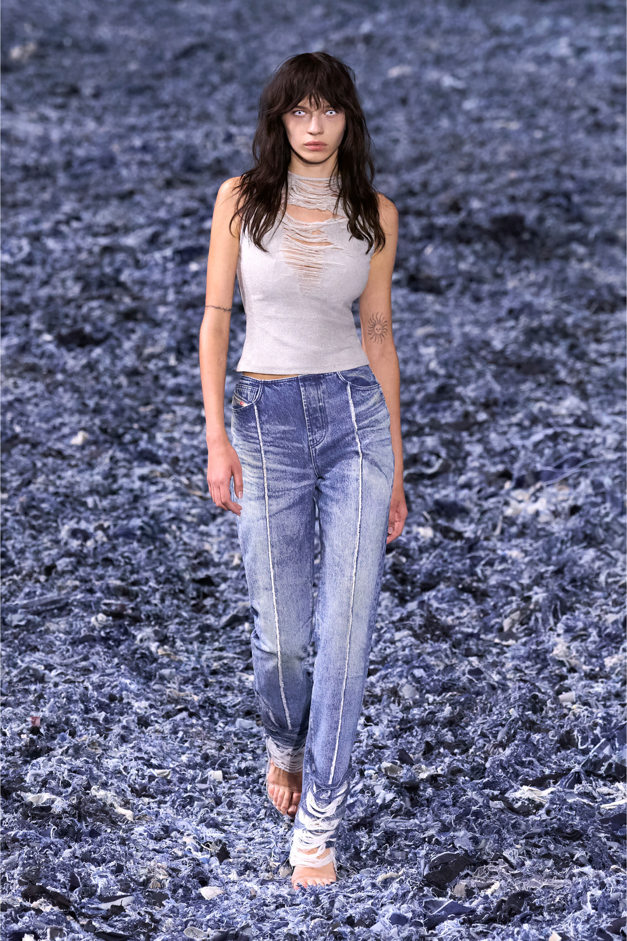 デニム・ジーパン DIESEL Women Denim Pants A179340CMBM Q DIESE 01 BLUE Women's Bootcut Jeans | Medium blue | Diesel D-Ginna