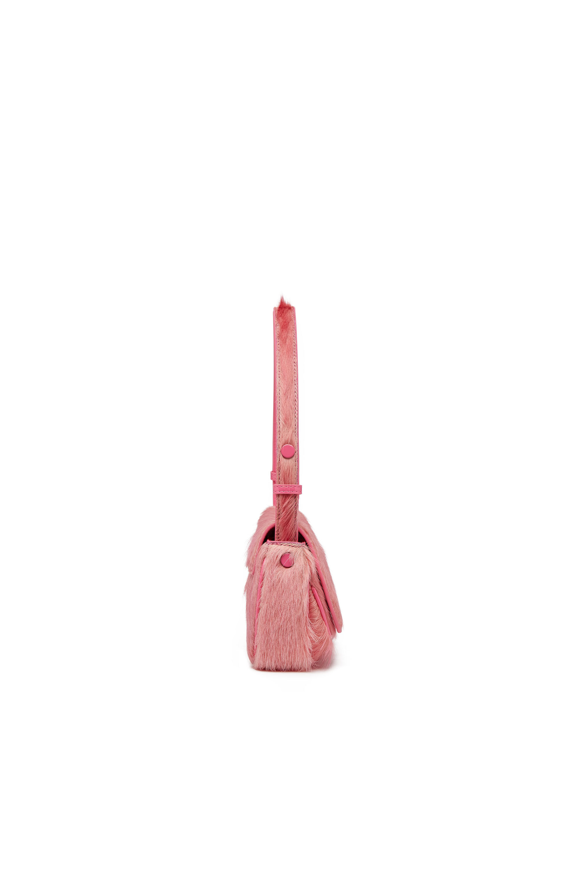 Diesel - PLAY CLUTCH, Woman's Play-Clutch in coloured hairy leather in Pink - 4