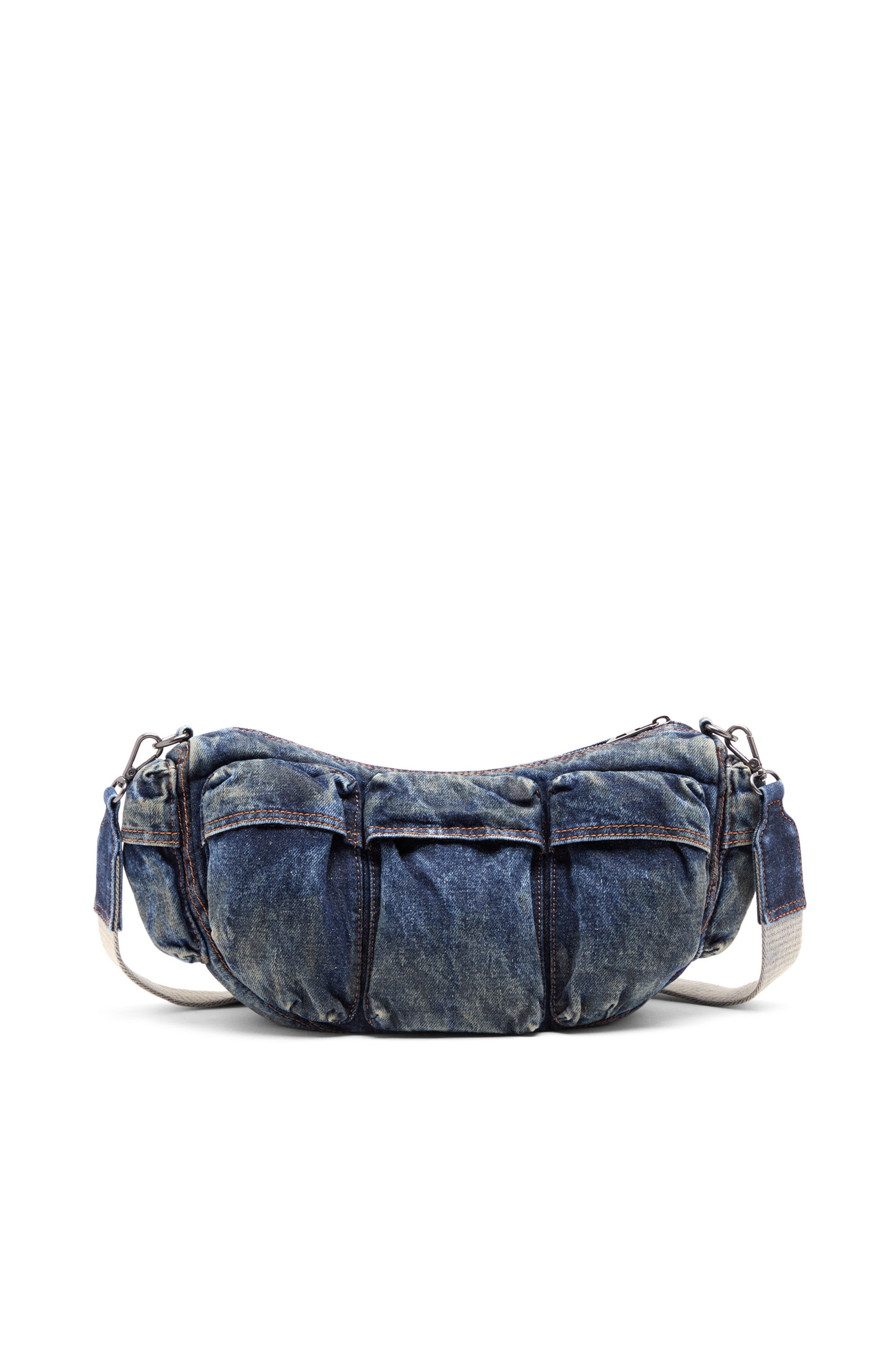 Travel 3000 Shoulder Bag X - Multipocket slouchy bag in Denim | Diesel