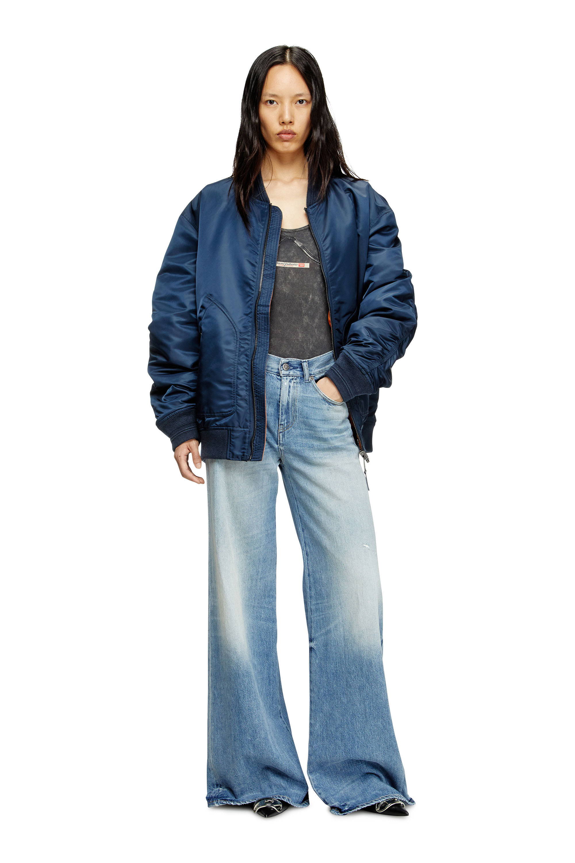 パンツ DIESEL AKEMI DENIM W27L32 D-Akemi L.32 cotton and lyocell blend jeans for women a03624068ru