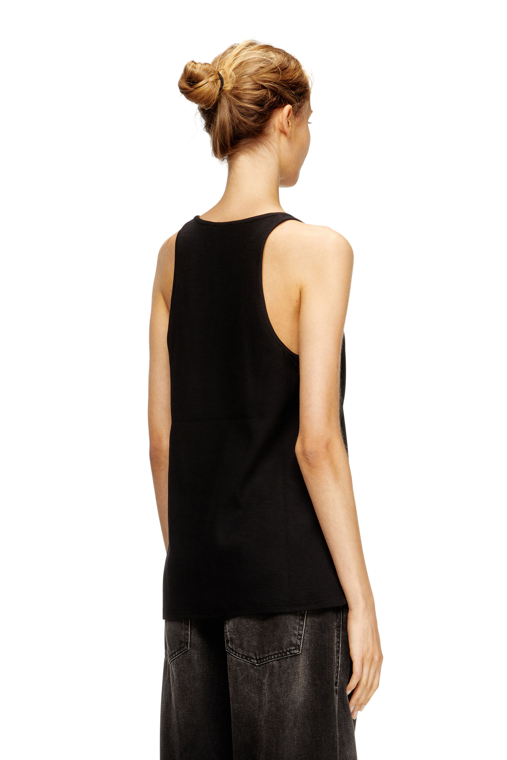Diesel - T-IPSYA-LKDS, Woman's Ribbed tank with Oval D in null - 2