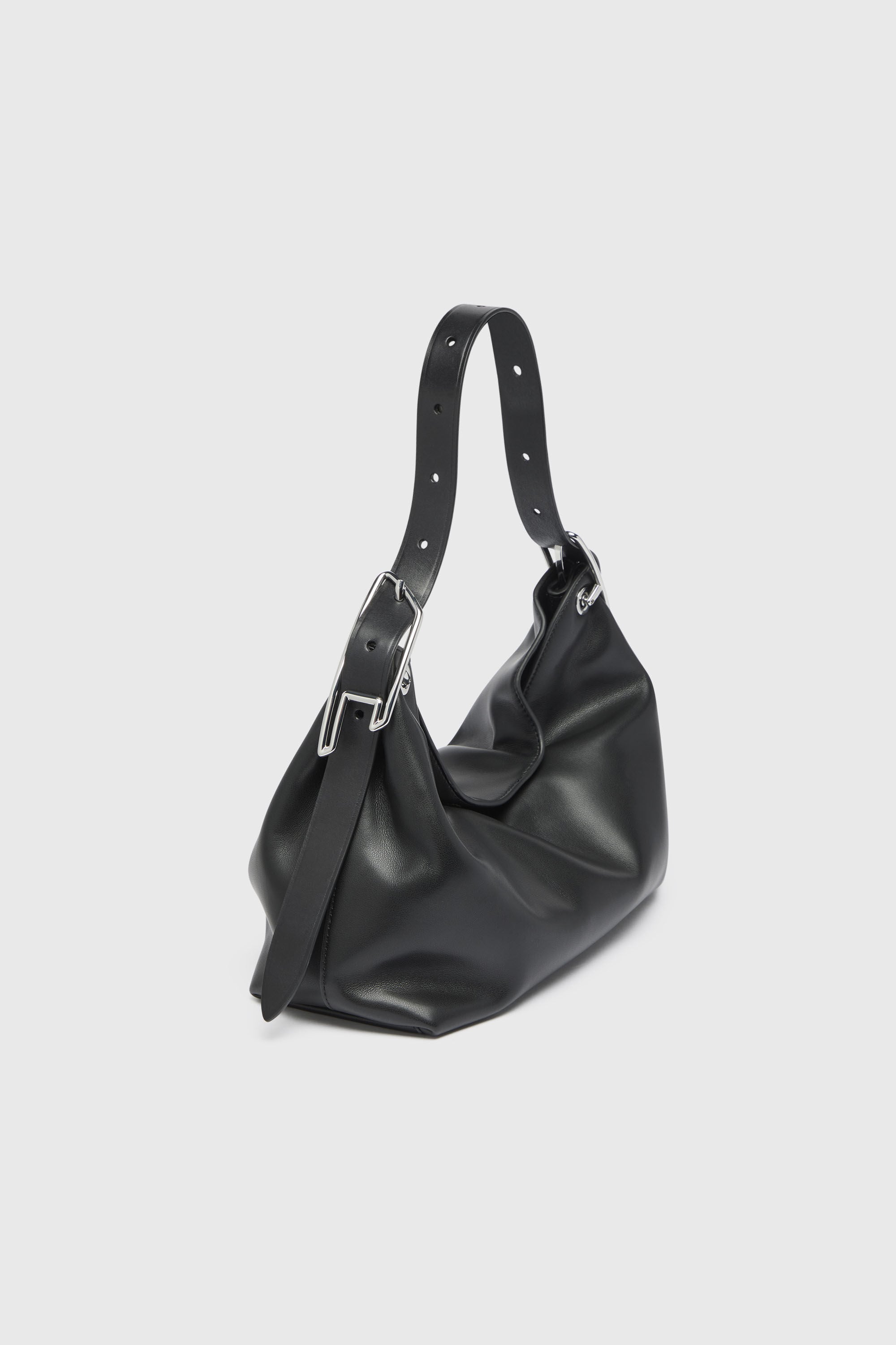Women's D-Line-Leather shoulder bag | Black | Diesel {{Country}}