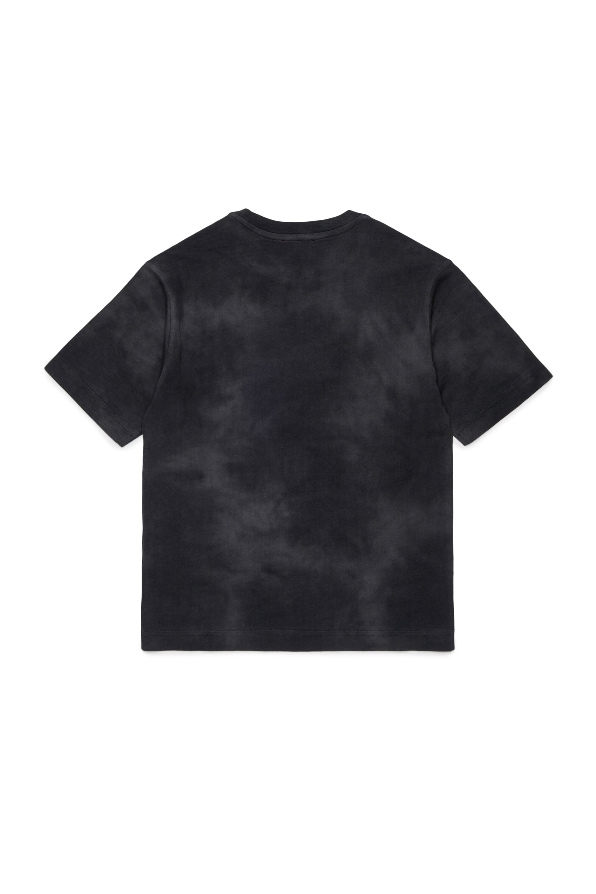 Diesel - TFIN OVER, Man's T-shirt with embellished phoenix motif in Black - 2