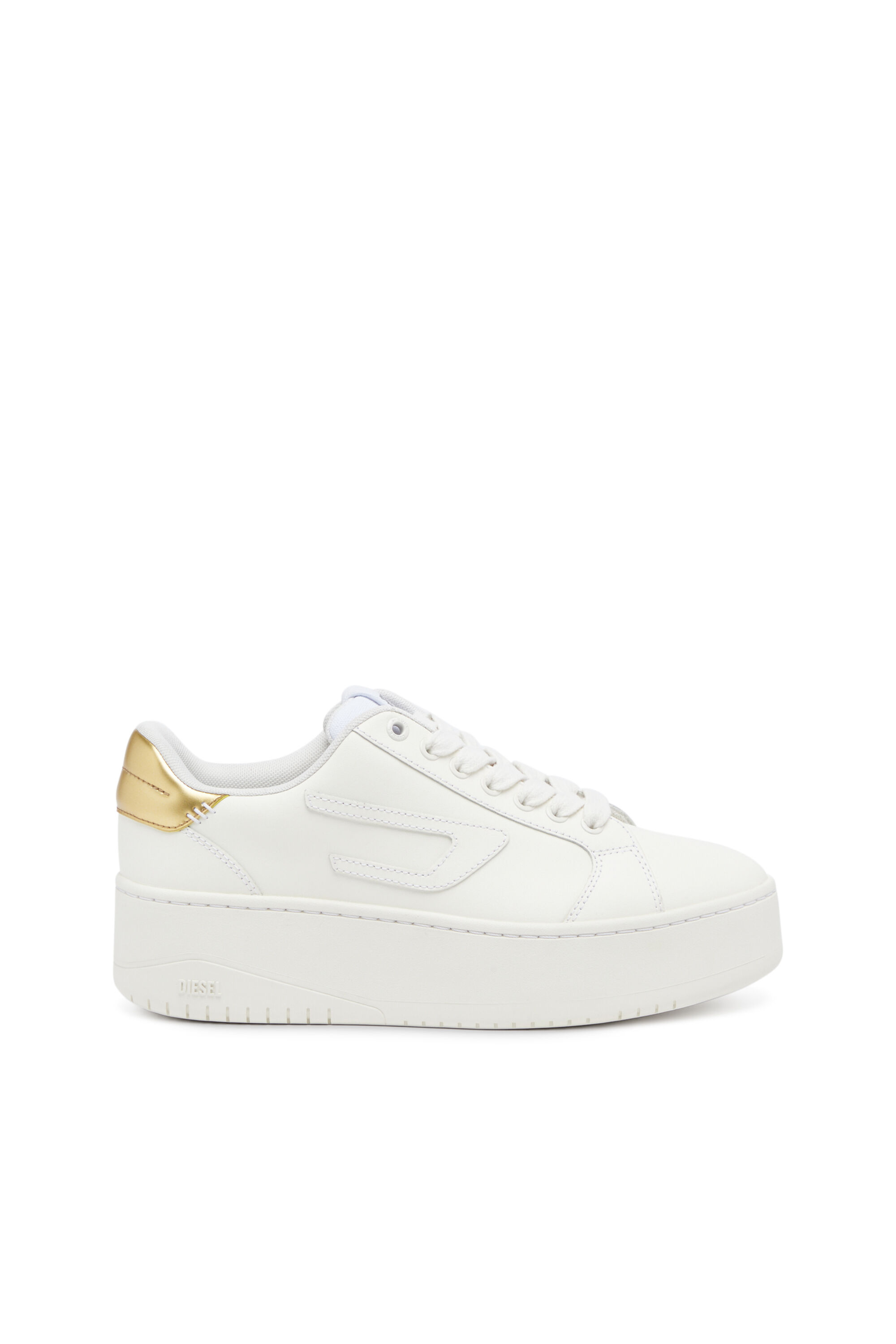 Gold flatform trainers deals
