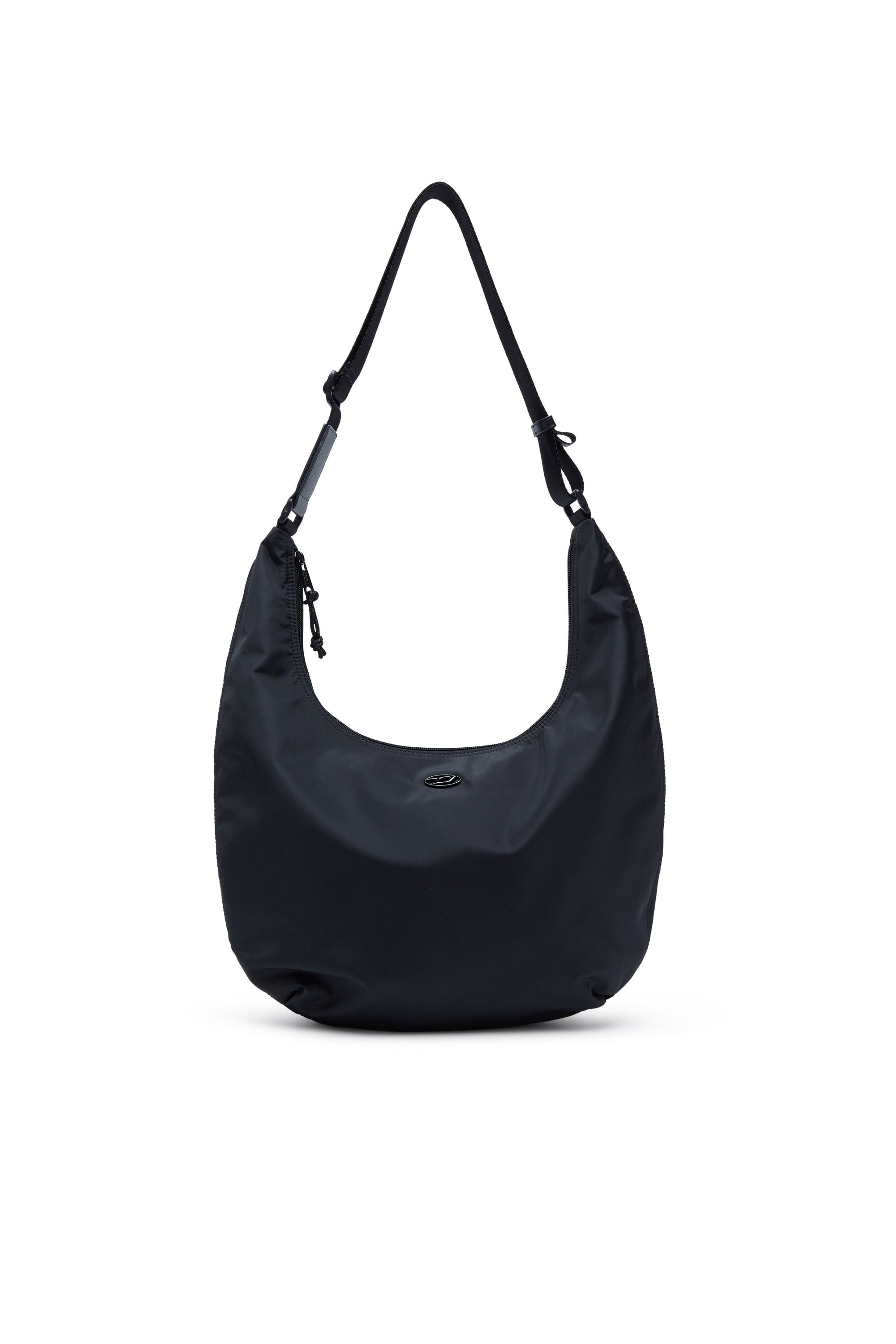 Diesel - D-PACK HOBO X, Unisex's D-Pack-Borsa a spalla in nylon con placca Logo Oval D in Black - 2