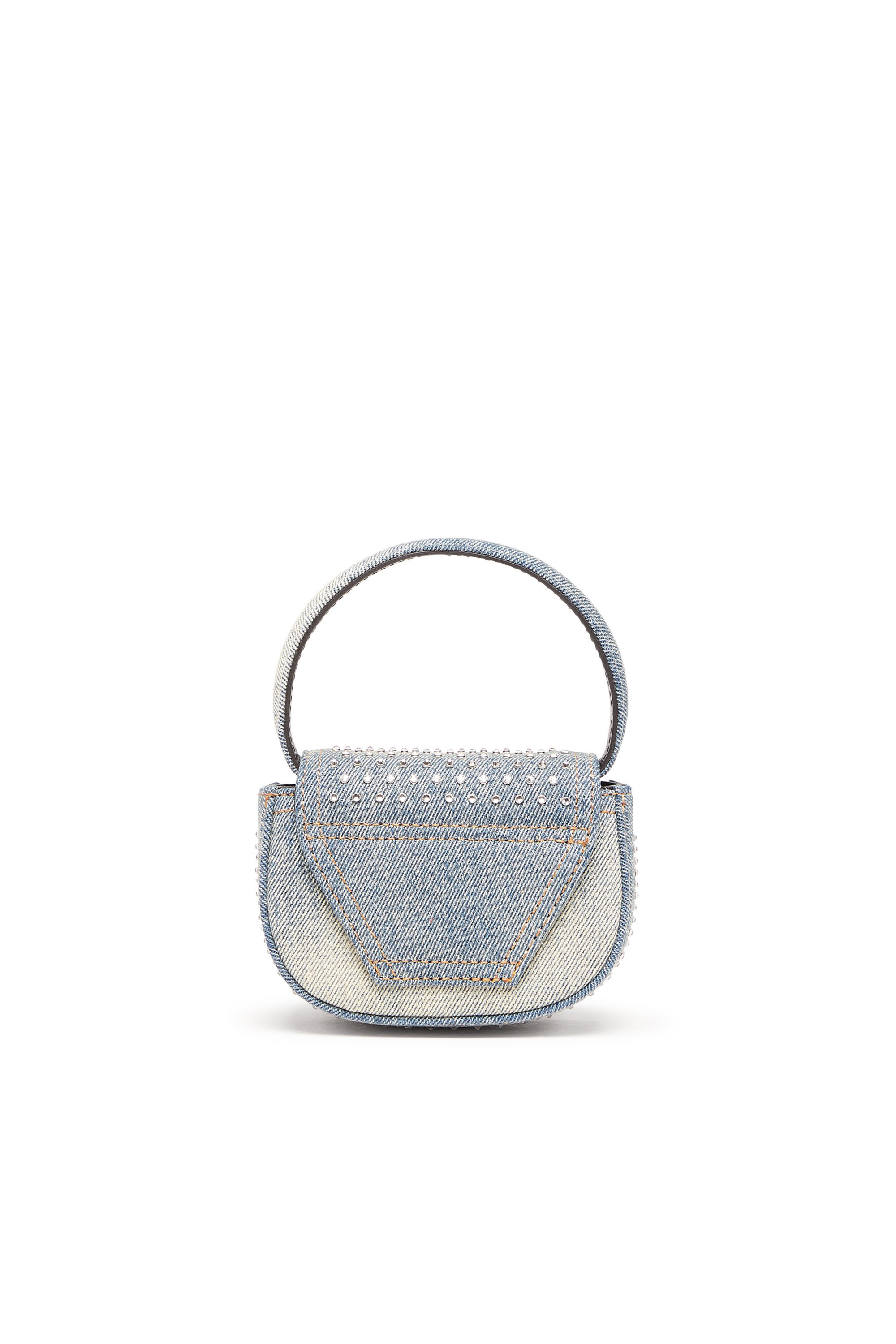 Women's 1DR XS - Iconic mini bag in denim and crystals