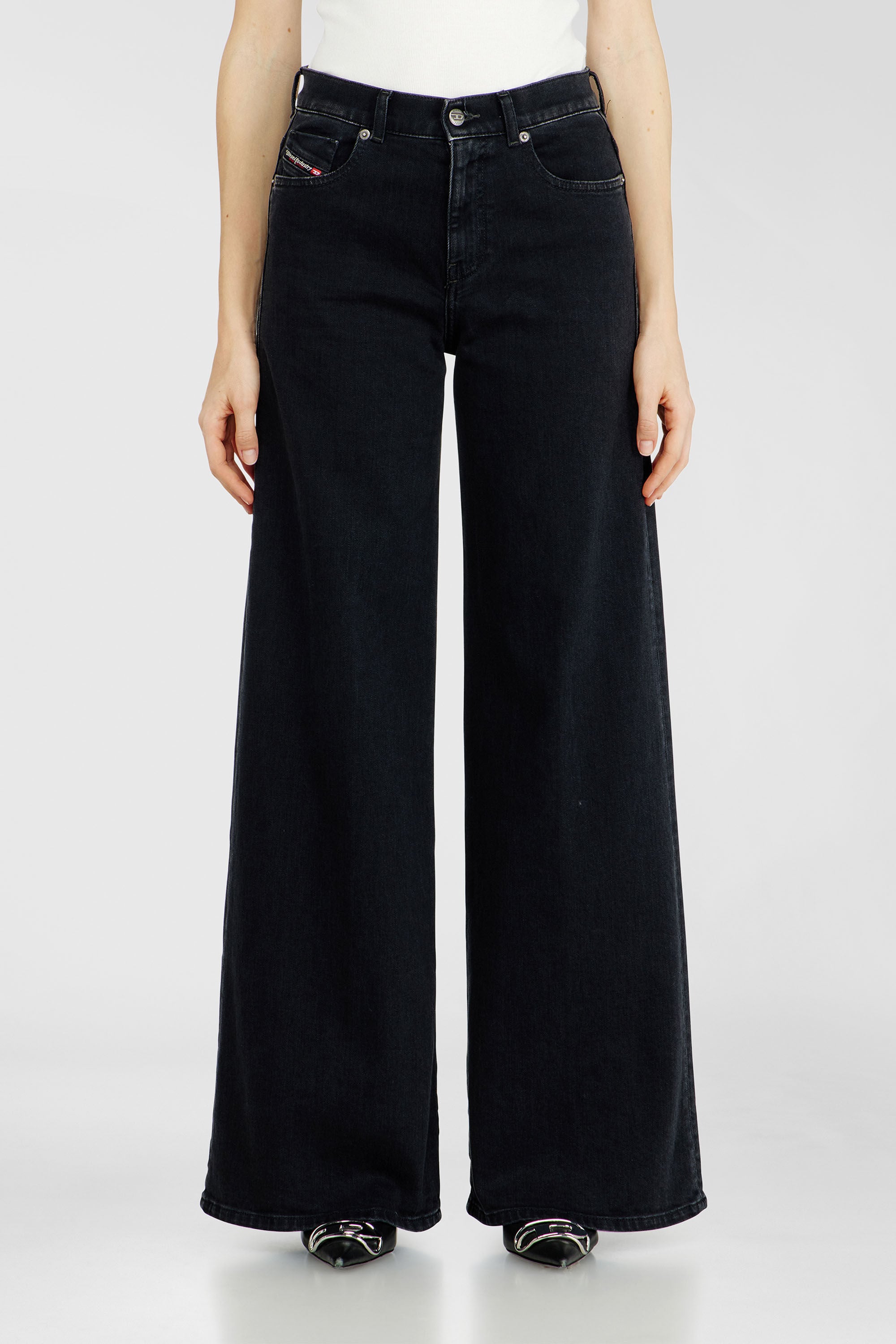 diesel akemi ブラックフレアデニム　y2k Women's Flare Jeans | Regular Waist 1978 D-Akemi | Black/Dark grey