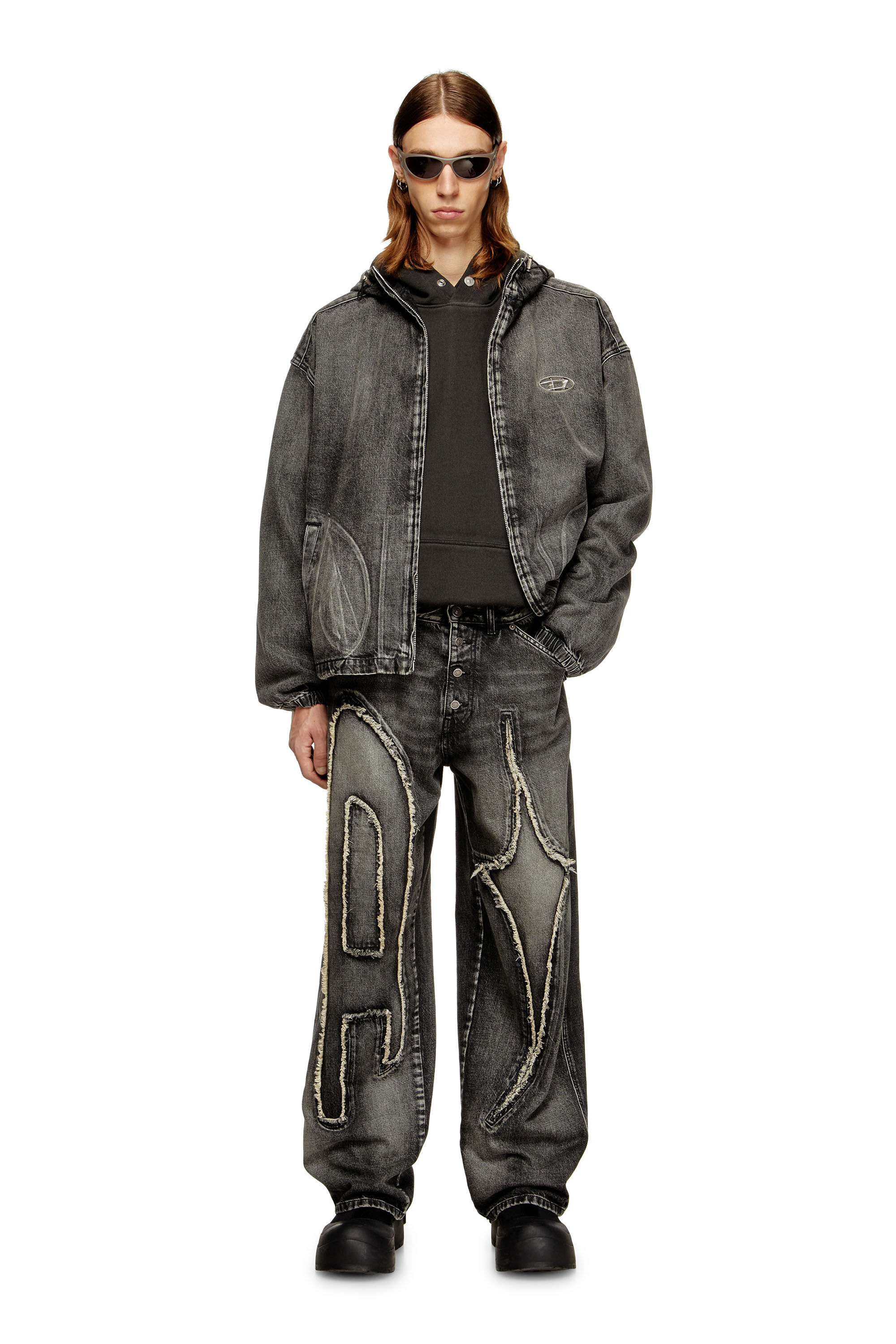 Women's Straight Jeans | Black/Dark grey | Diesel D-ThugClub