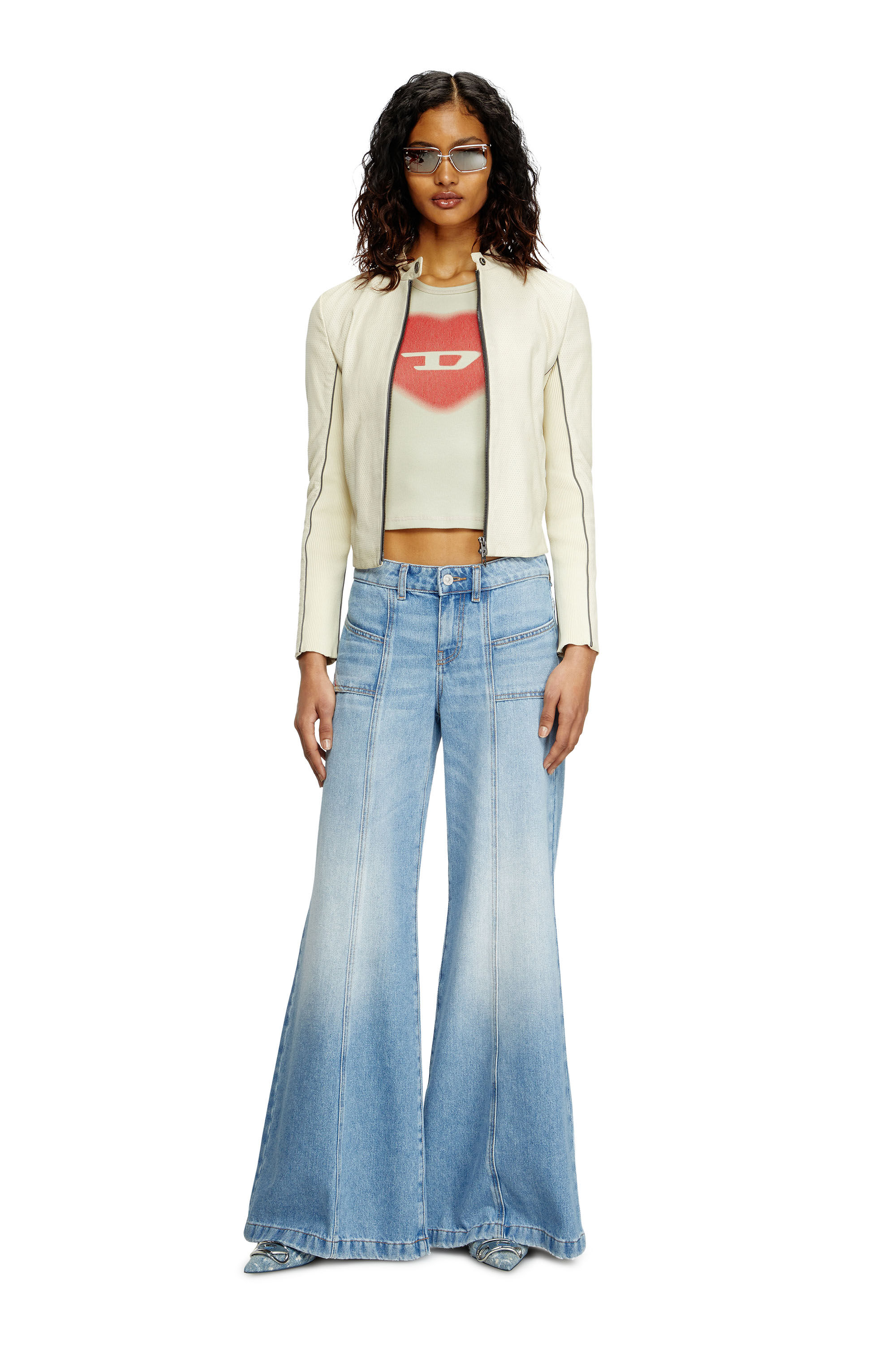 DIESEL ♪ flare jeans d-akii 0clba デニム A128080C Women's Flare Jeans | Light Blue | Diesel D-Akii