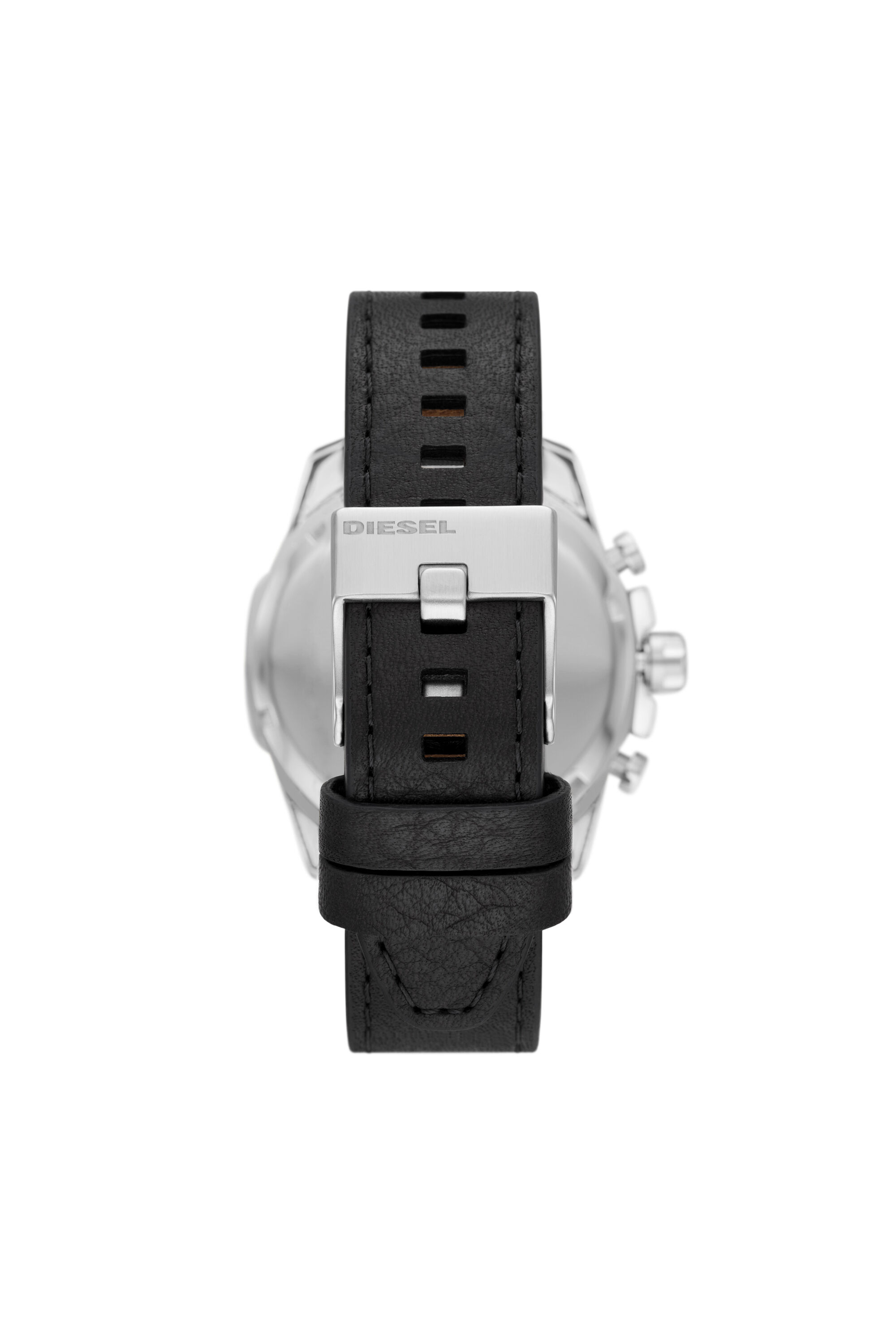 DZ4592: Baby chief chronograph black denim and leather watch | Diesel