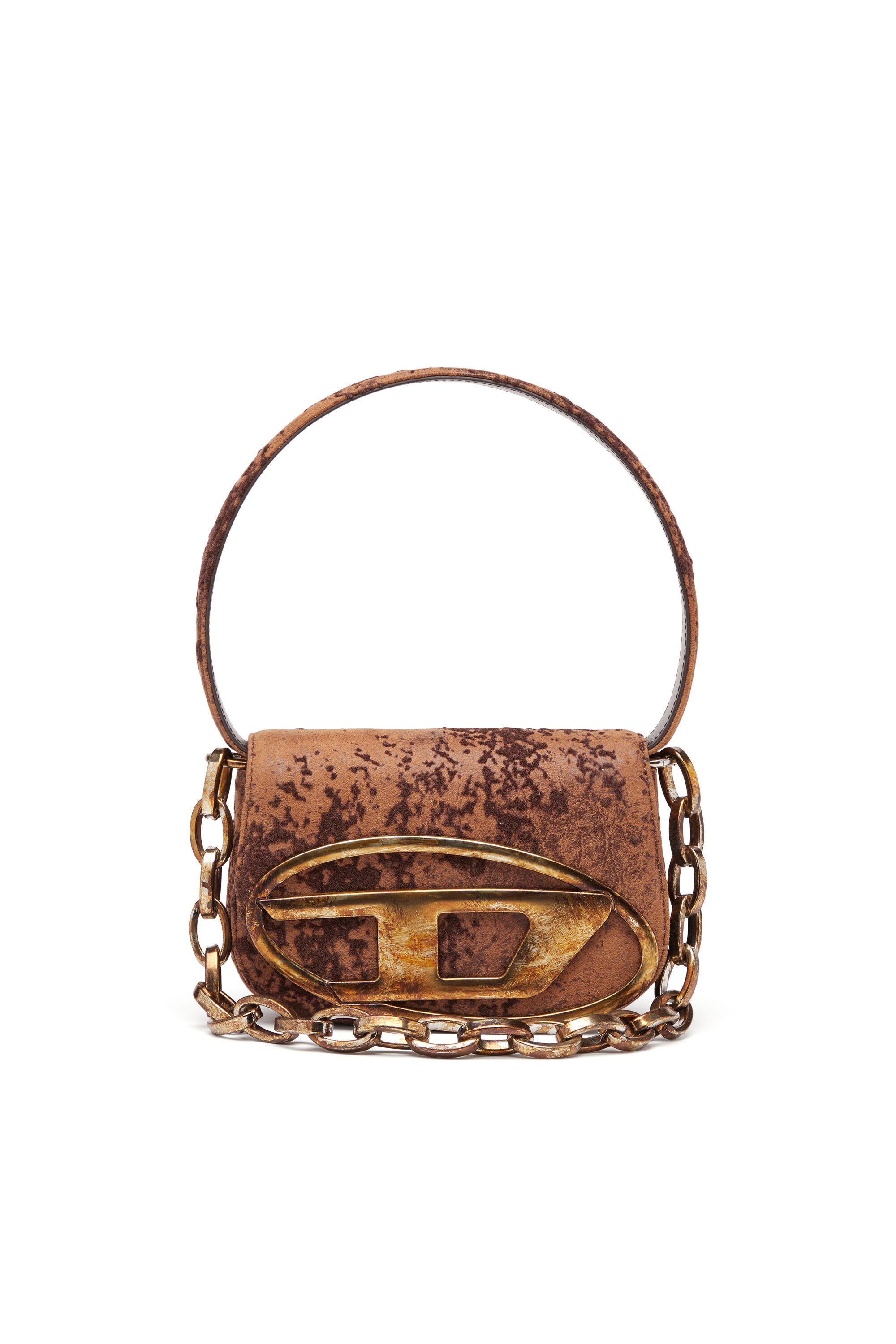 定番のお歳暮 Women's 1DR-Iconic shoulder bag in flocked fabric | Brown バッグ