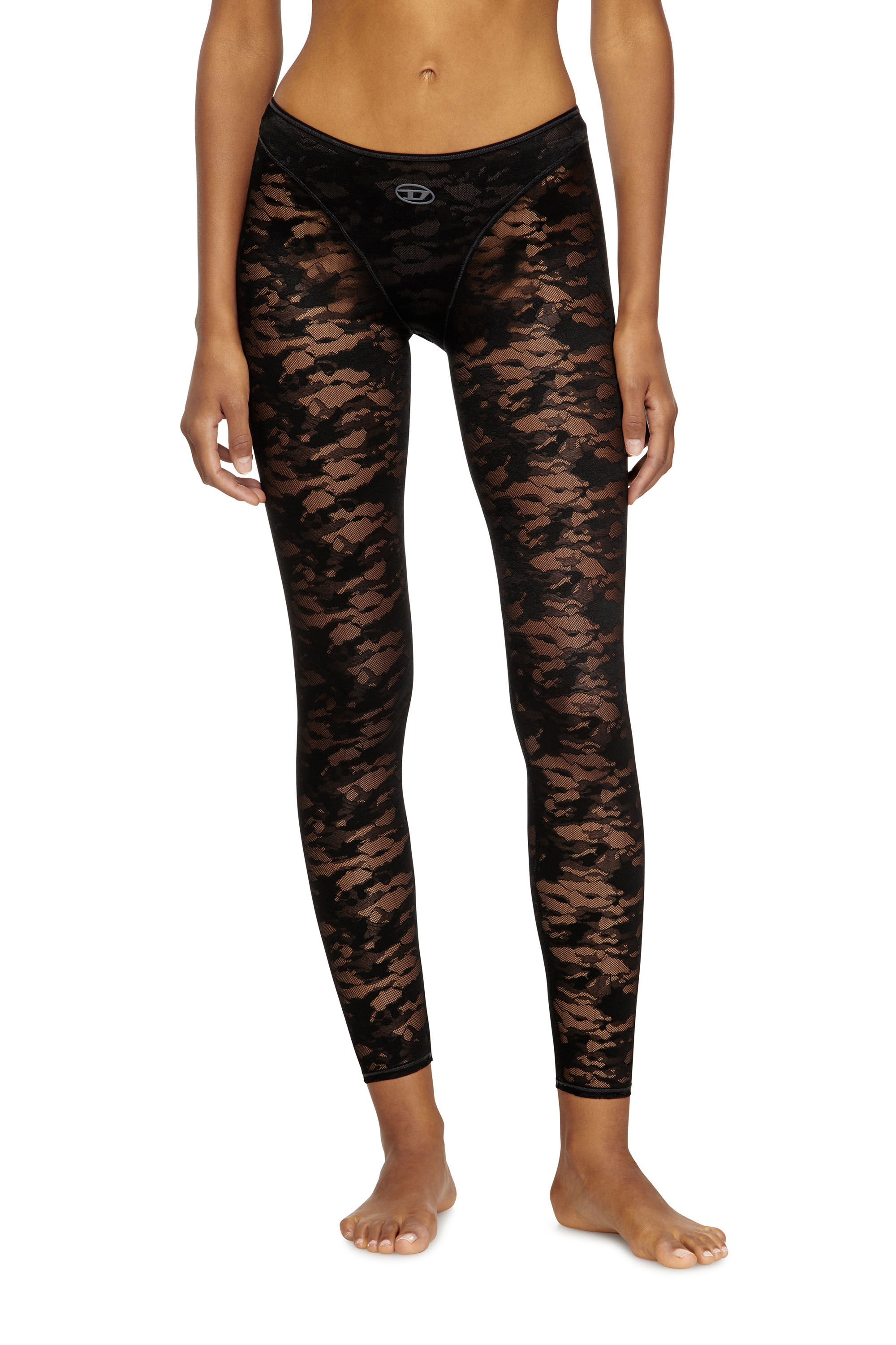 【関税&送料込】Diesel Claire-Utlt Lace Leggings Women's Camo lace leggings | Black | Diesel