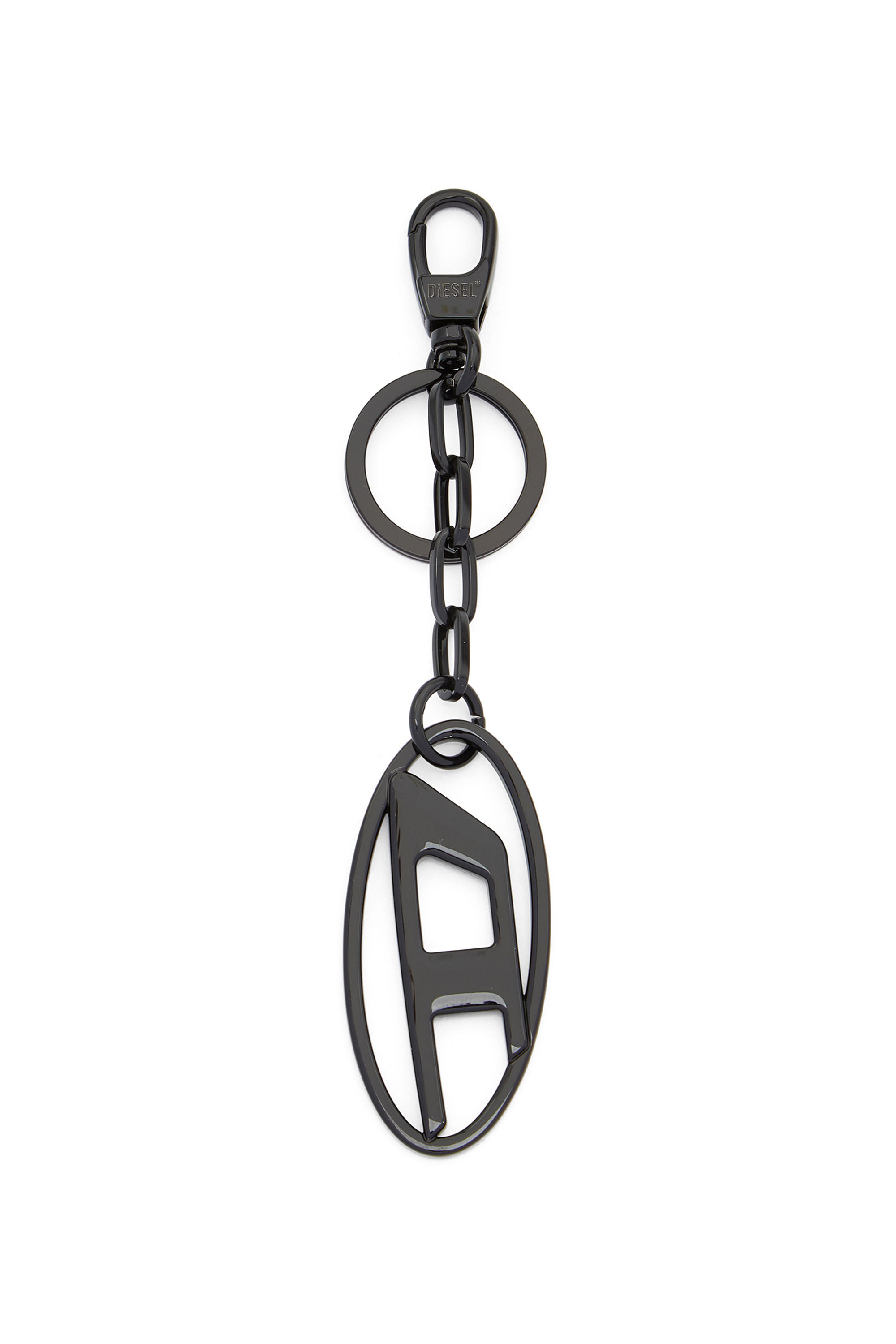 【DIESEL】Holi C Logo Keyring Silver Women's Metal keyring with logo plaque | Silver | Diesel