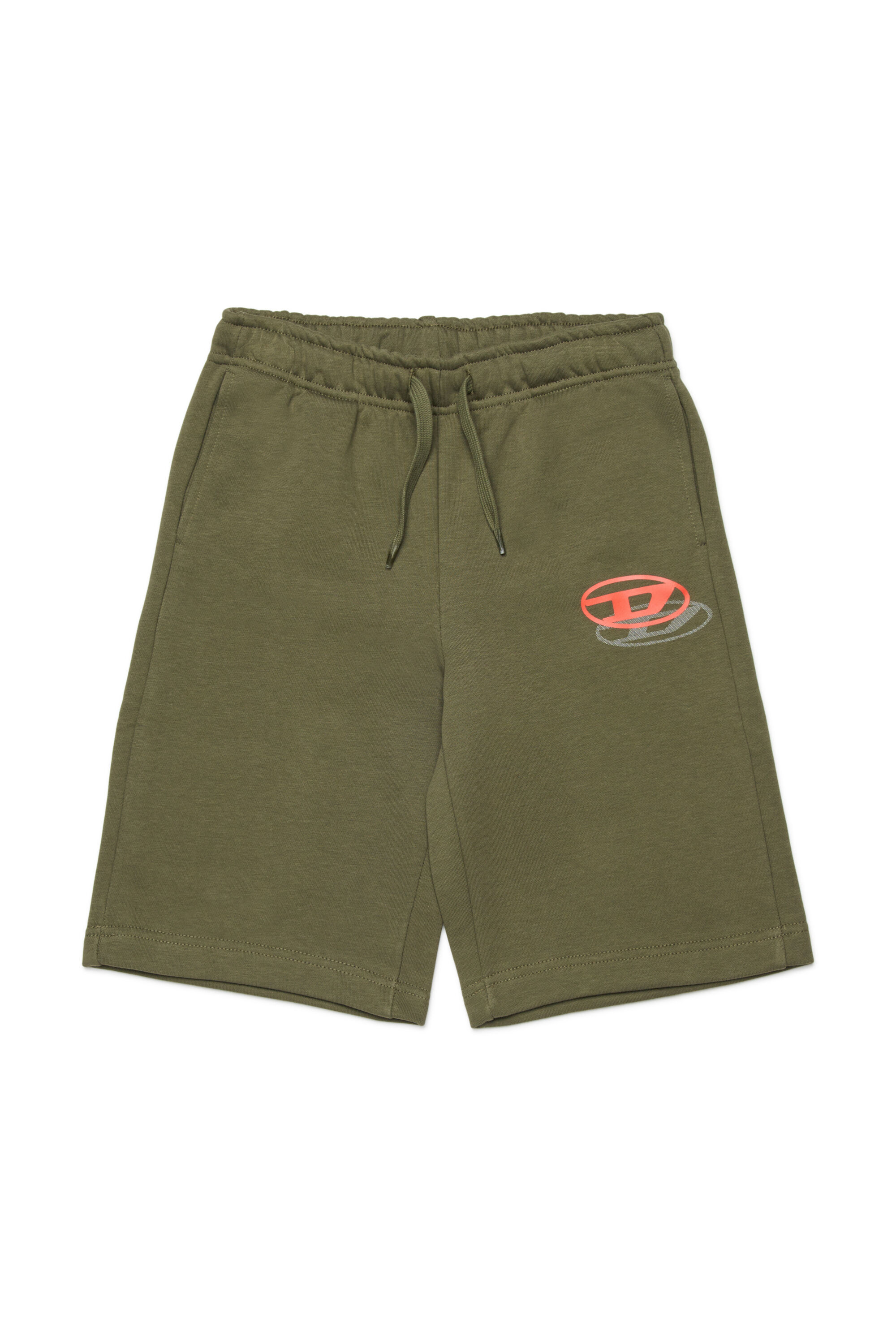 Diesel - PSVALE SHORT, Man's Cotton shorts with shadow logo in Green - 1