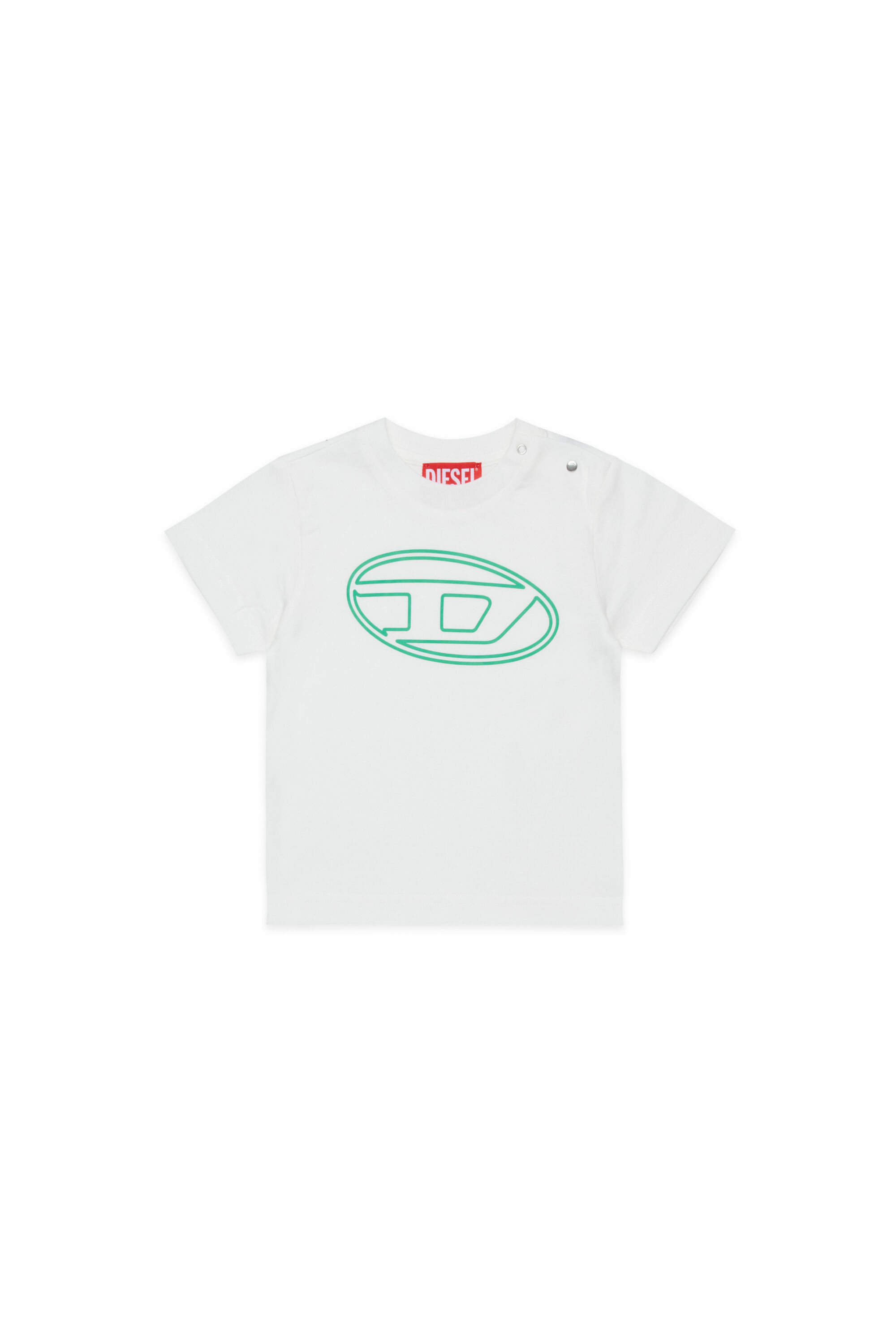 Diesel - TIMOTYB, Unisex's Cotton T-shirt with logo in White/Green - 1