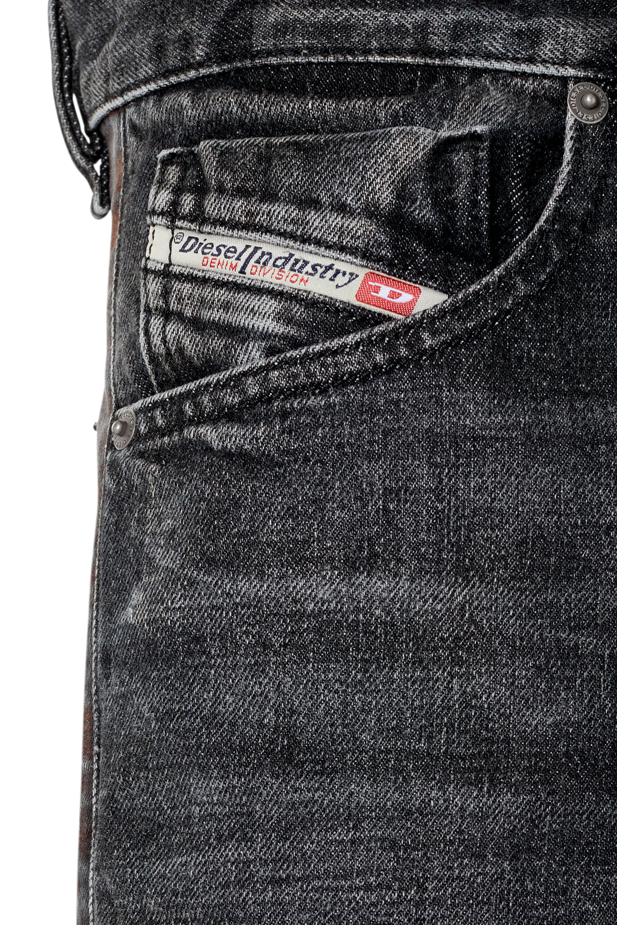 Diesel - 1995 D-Sark 007G9 Straight Jeans, Black/Dark grey - Image 6