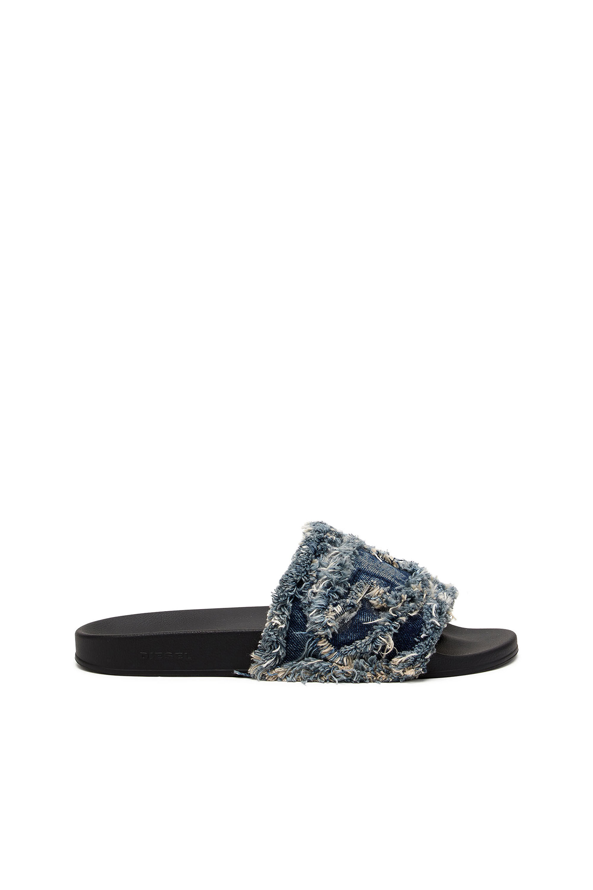 Womens denim online sliders