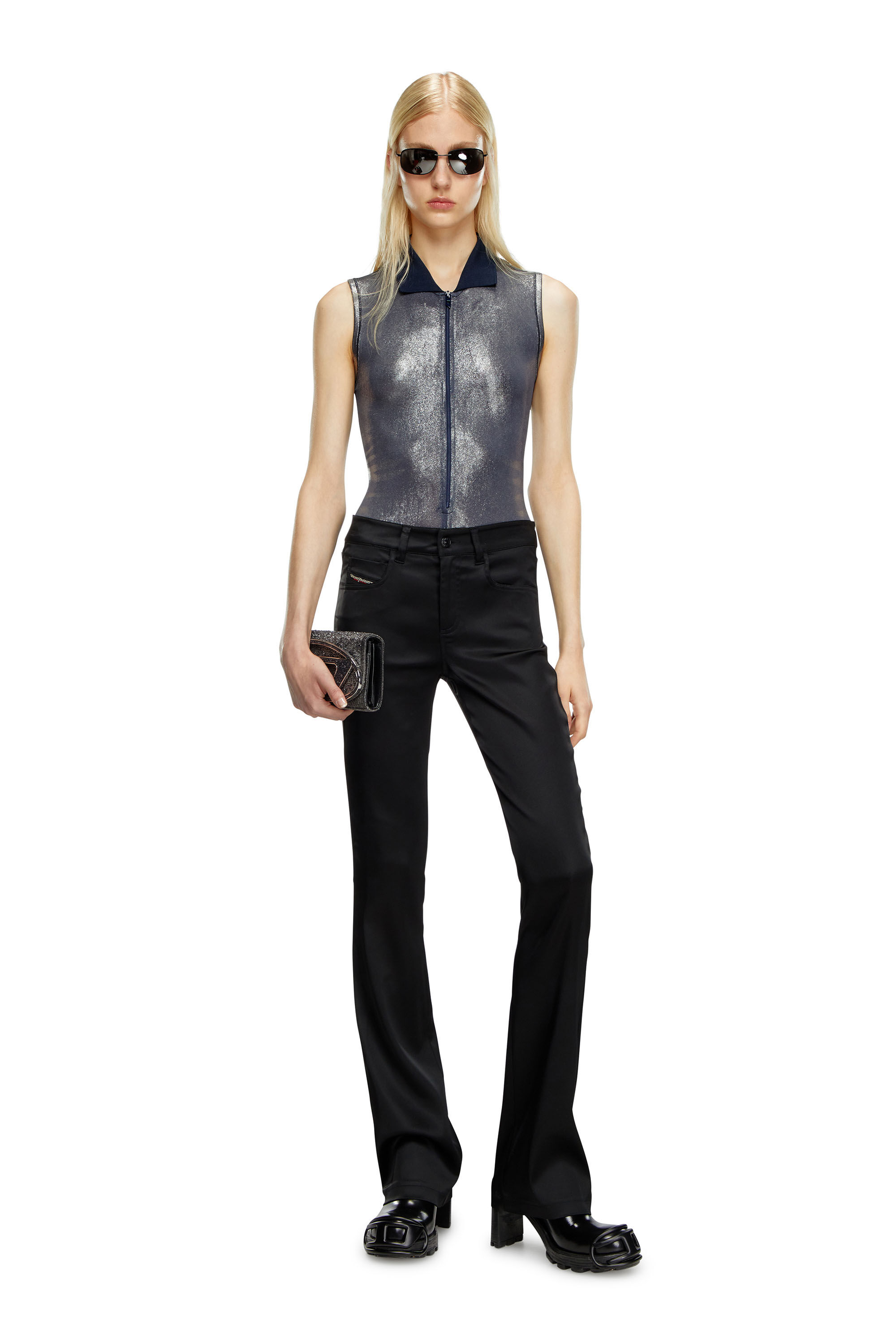 【訳あり】 | satin stretch in pants 5-pocket Women's Black Diesel | パンツ