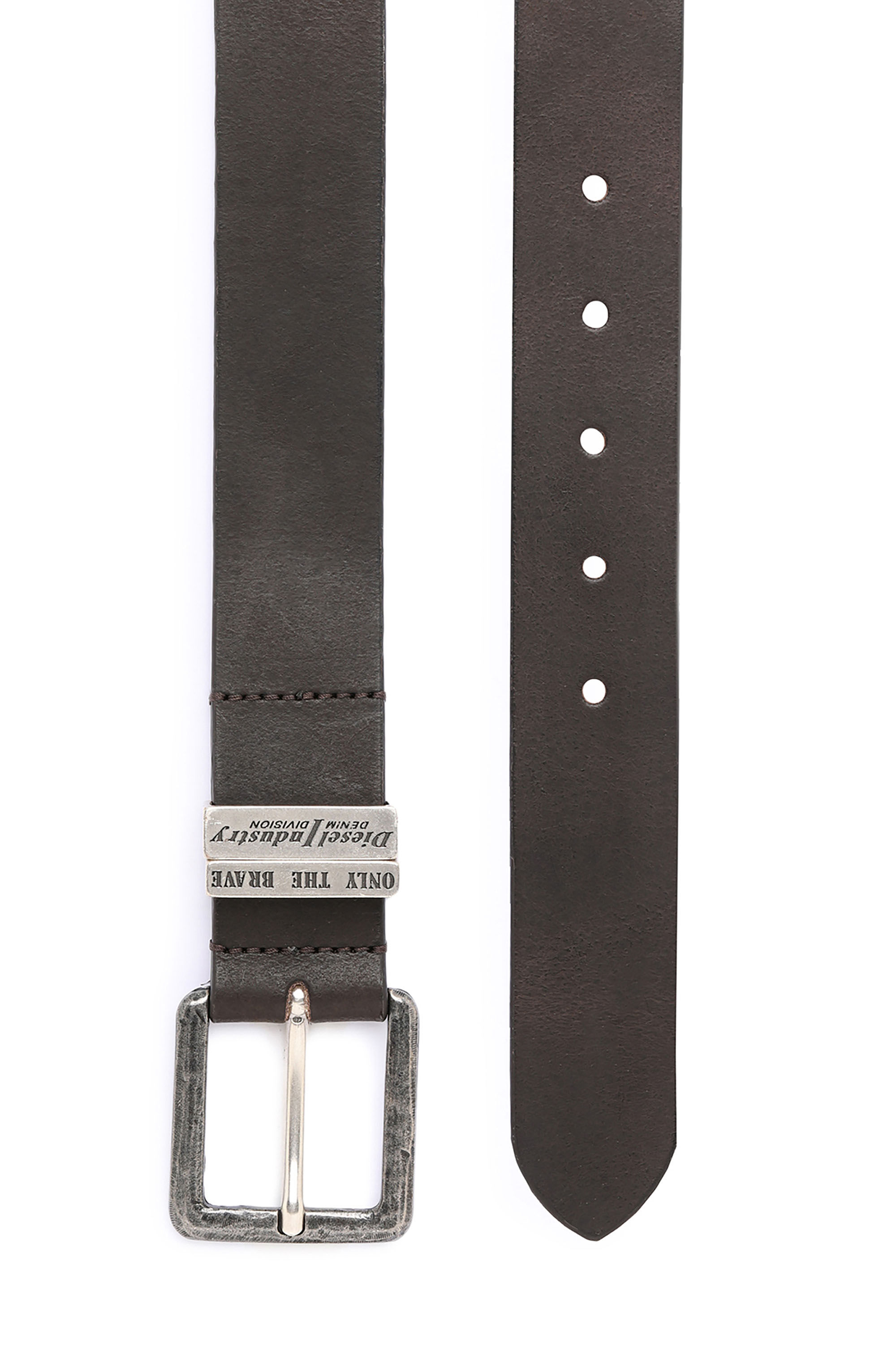 B-GUARANTEE-A Man: Leather belt with burnished hardware | Diesel