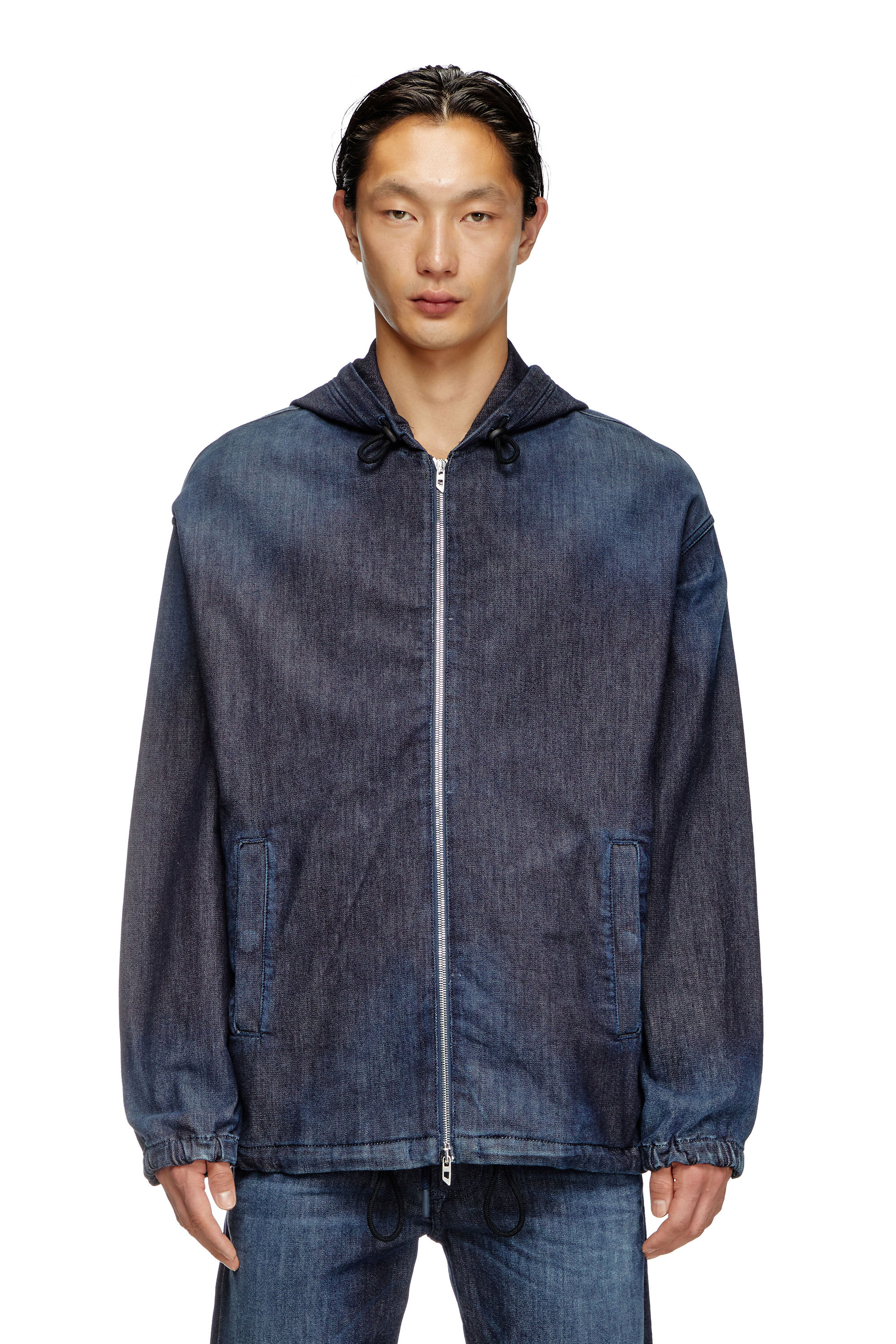 DIESEL ジョグジーンズ・フーデッドジャケット フード　XL Men's Hooded JoggJeans jacket | Blue | Diesel