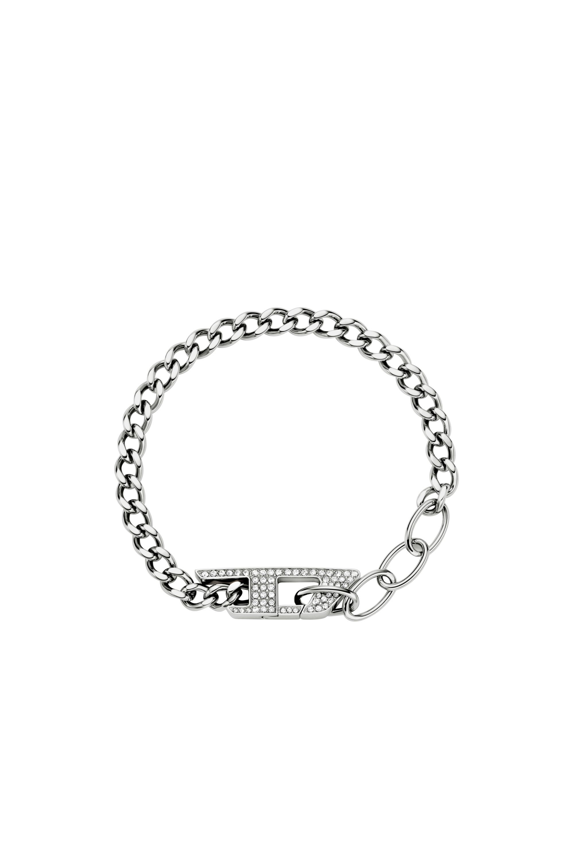 Maison de Dolce. glow knit silver ドルチェ Women's Stainless steel glitz chain bracelet | Silver | Diesel