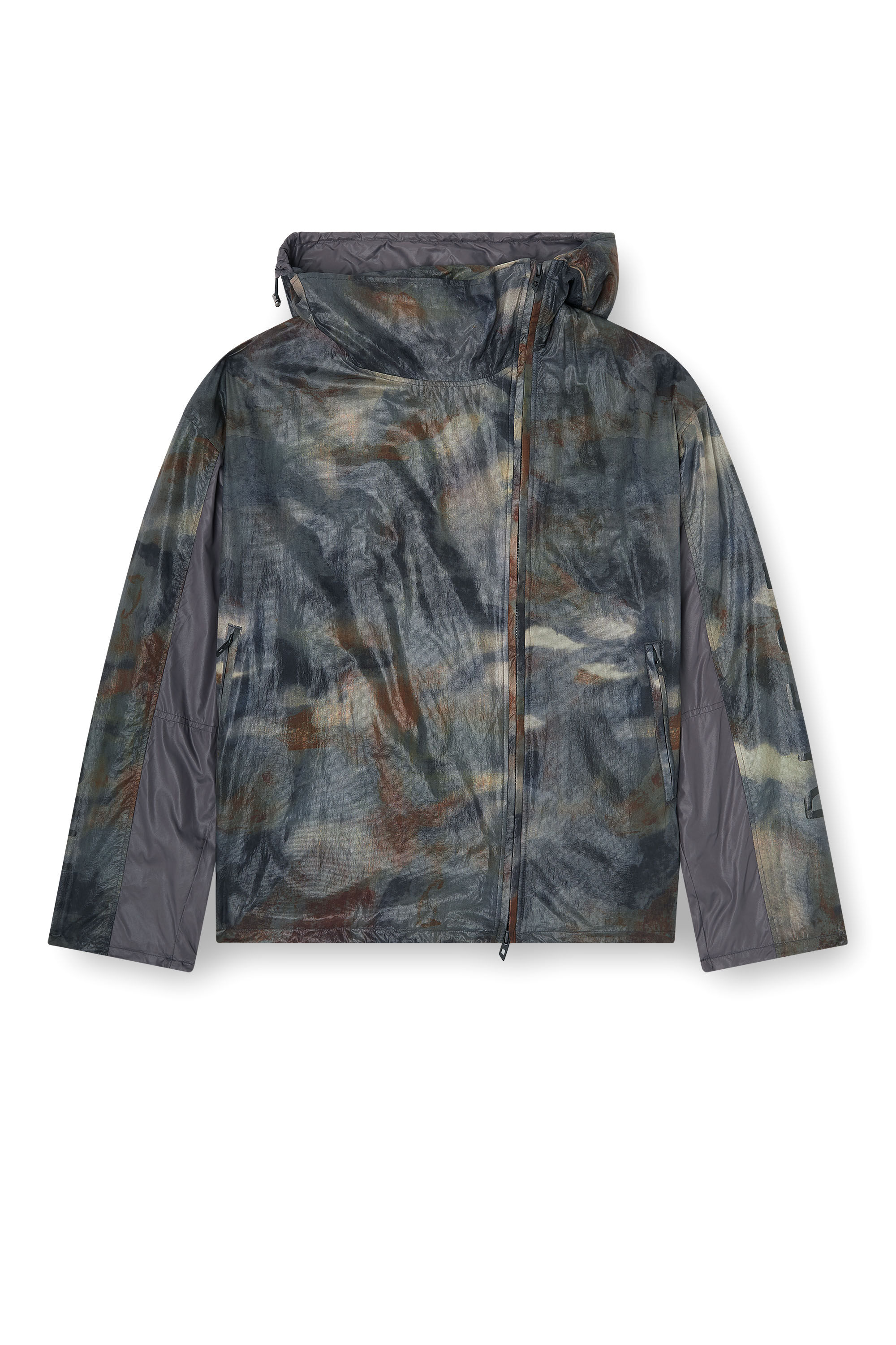 Men's Windbreaker with abstract print | Multicolor | Diesel TR