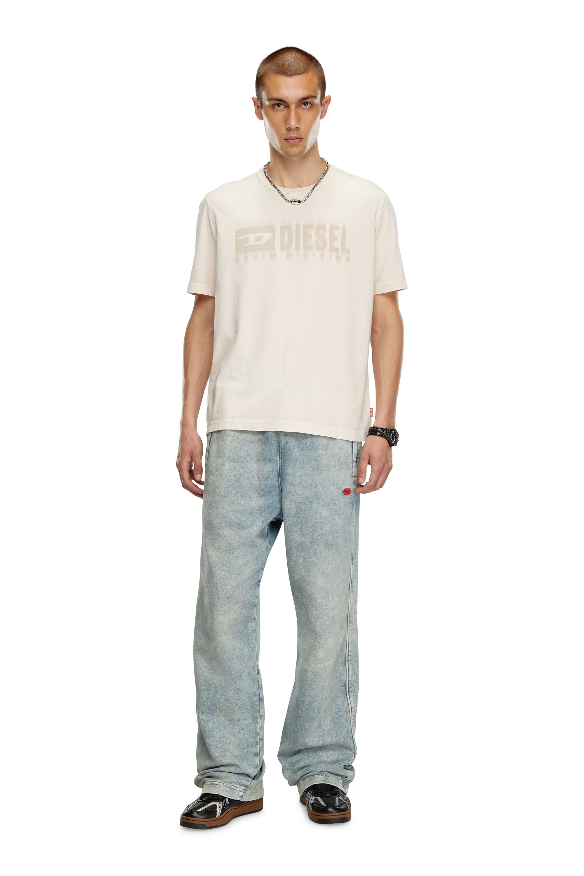 Faded T-shirt with Oval D print | Diesel Online – Diesel