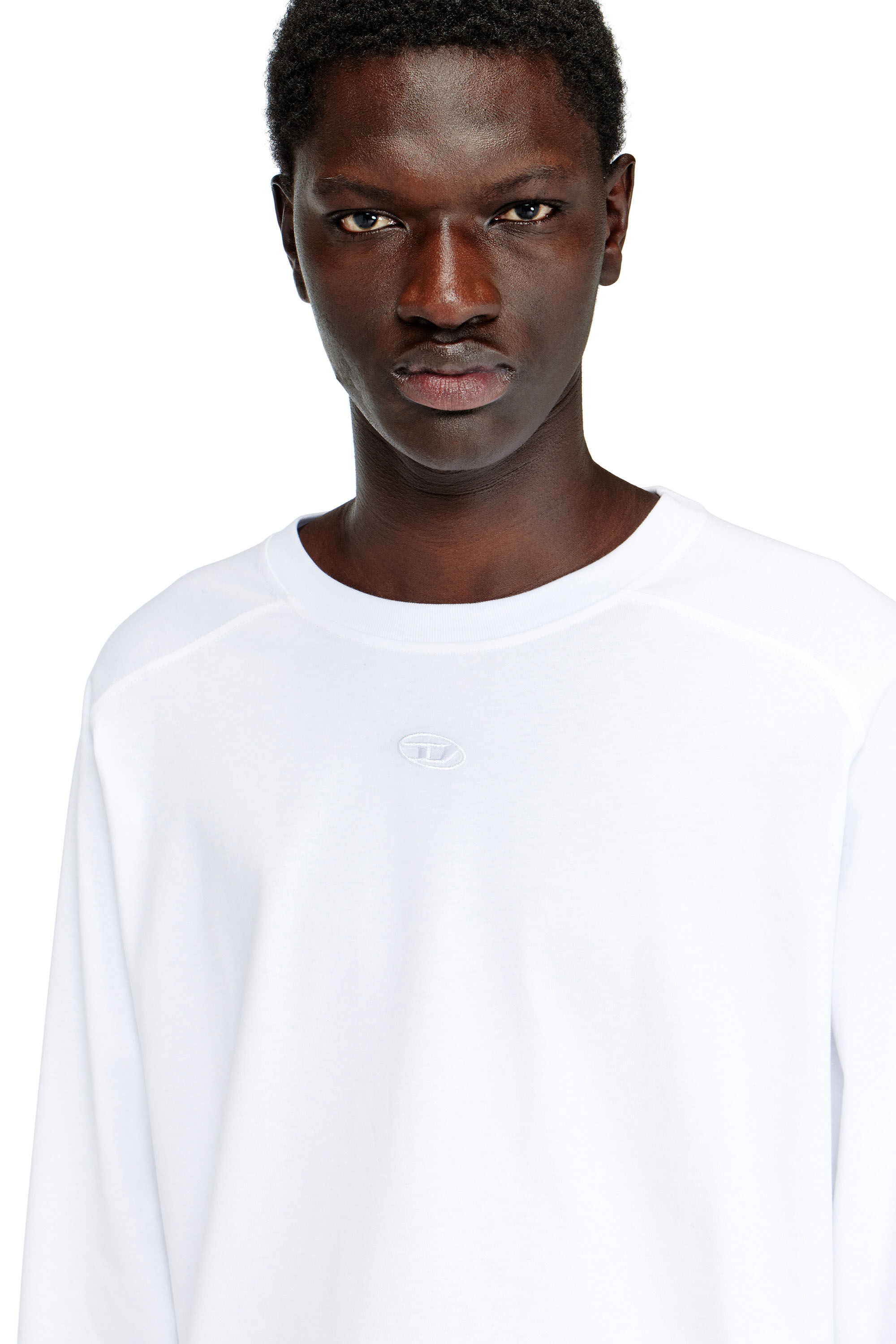Men's T-shirt with biker detail cuff | White | Diesel