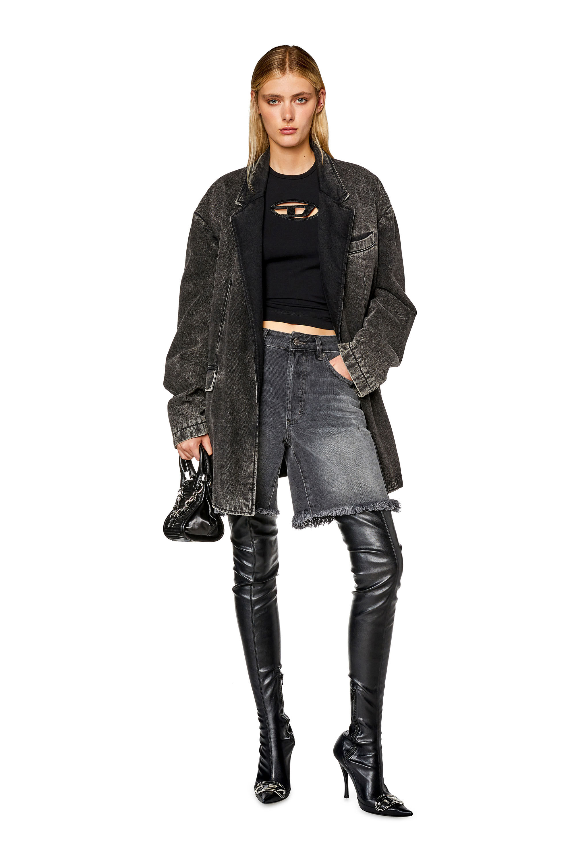 DIESEL レディース 長袖 T-ANGIE 黒 Mサイズ DIESEL ディーゼル レディース 長袖 T-ANGIE 黒 Mサイズ T-ANGIE