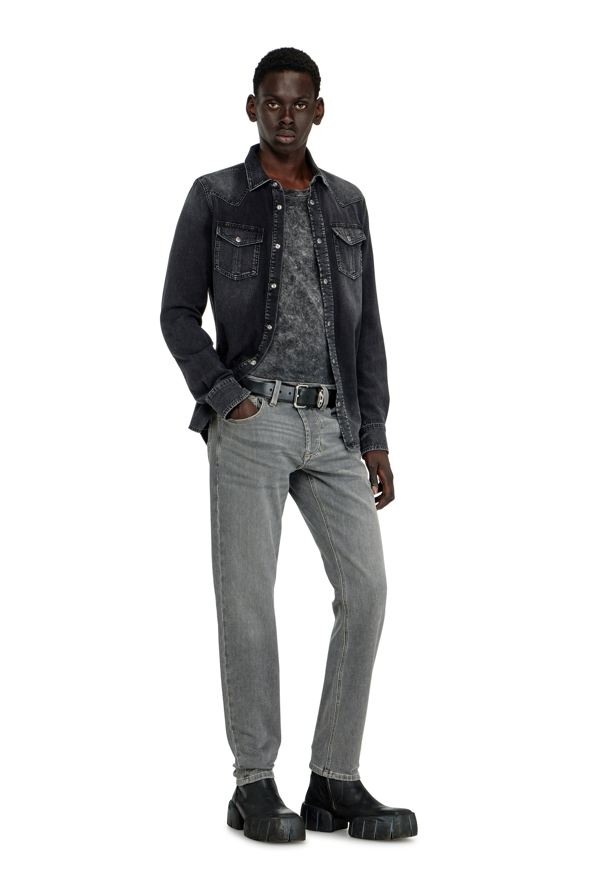 Men's Regular Jeans | Grey | Diesel 1986 Larkee-Beex