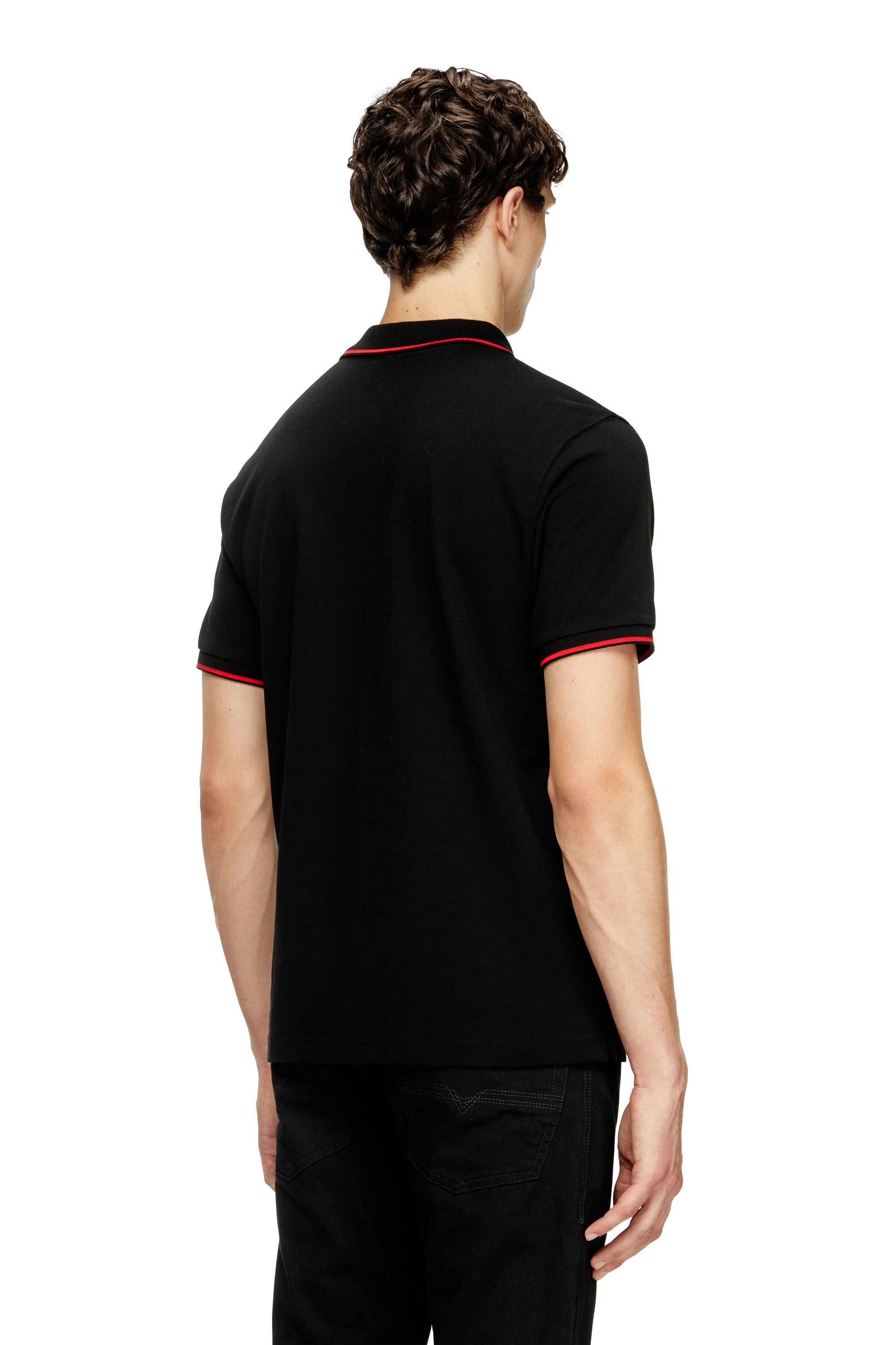 Tシャツ・カットソー DIESEL T-PERIOR MICRO Polo Shirt Black A150330JMAD9XX A15033 Men's Polo shirt with micro Diesel embroidery | Black | Diesel