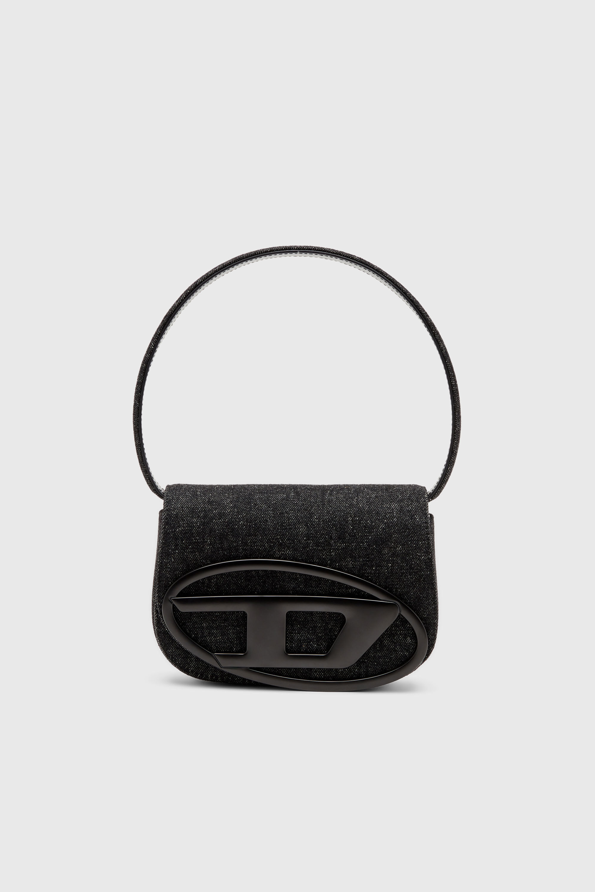 Women's 1DR-Iconic shoulder bag in washed denim | Black | Diesel